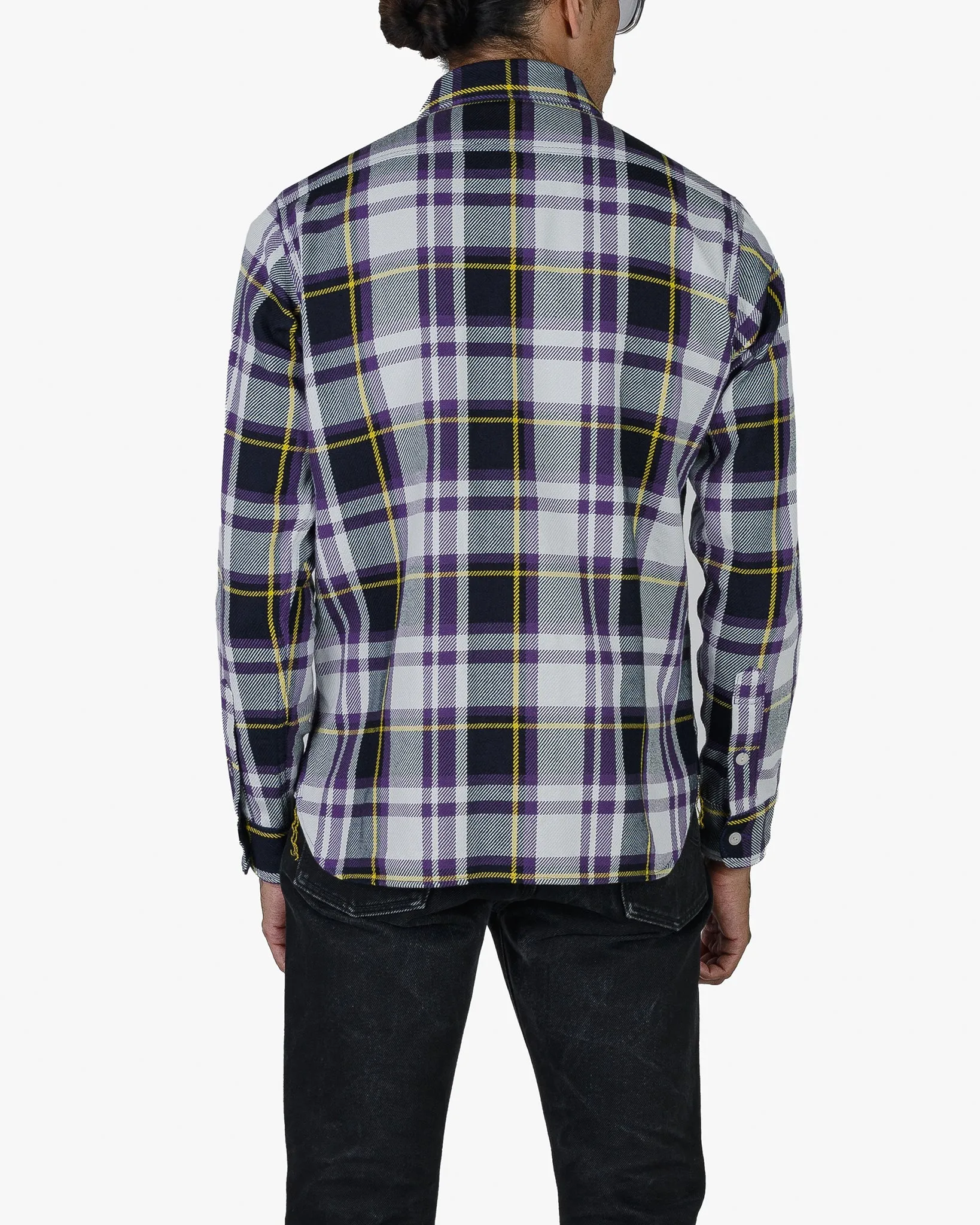 9oz Selvedge American Check Work Shirt - Purple sold by Iron Heart product image thumbnail 3