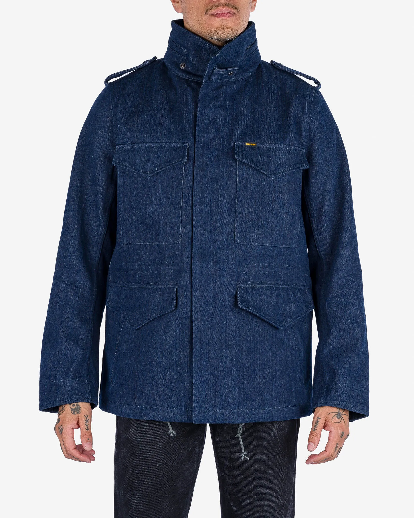 16oz Natural Indigo Selvedge Denim M65 Field Jacket sold by Iron Heart product image thumbnail 2