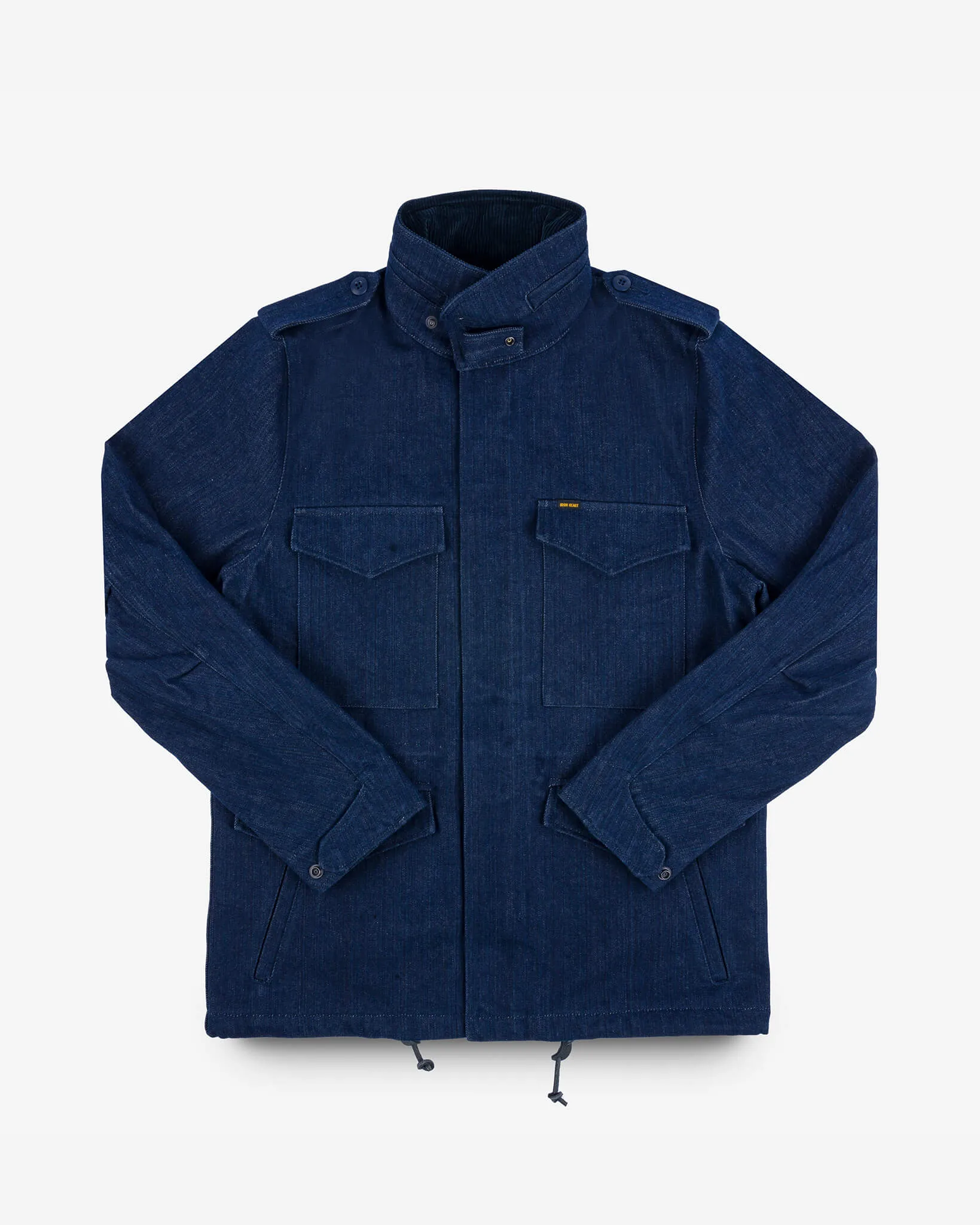 16oz Natural Indigo Selvedge Denim M65 Field Jacket sold by Iron Heart