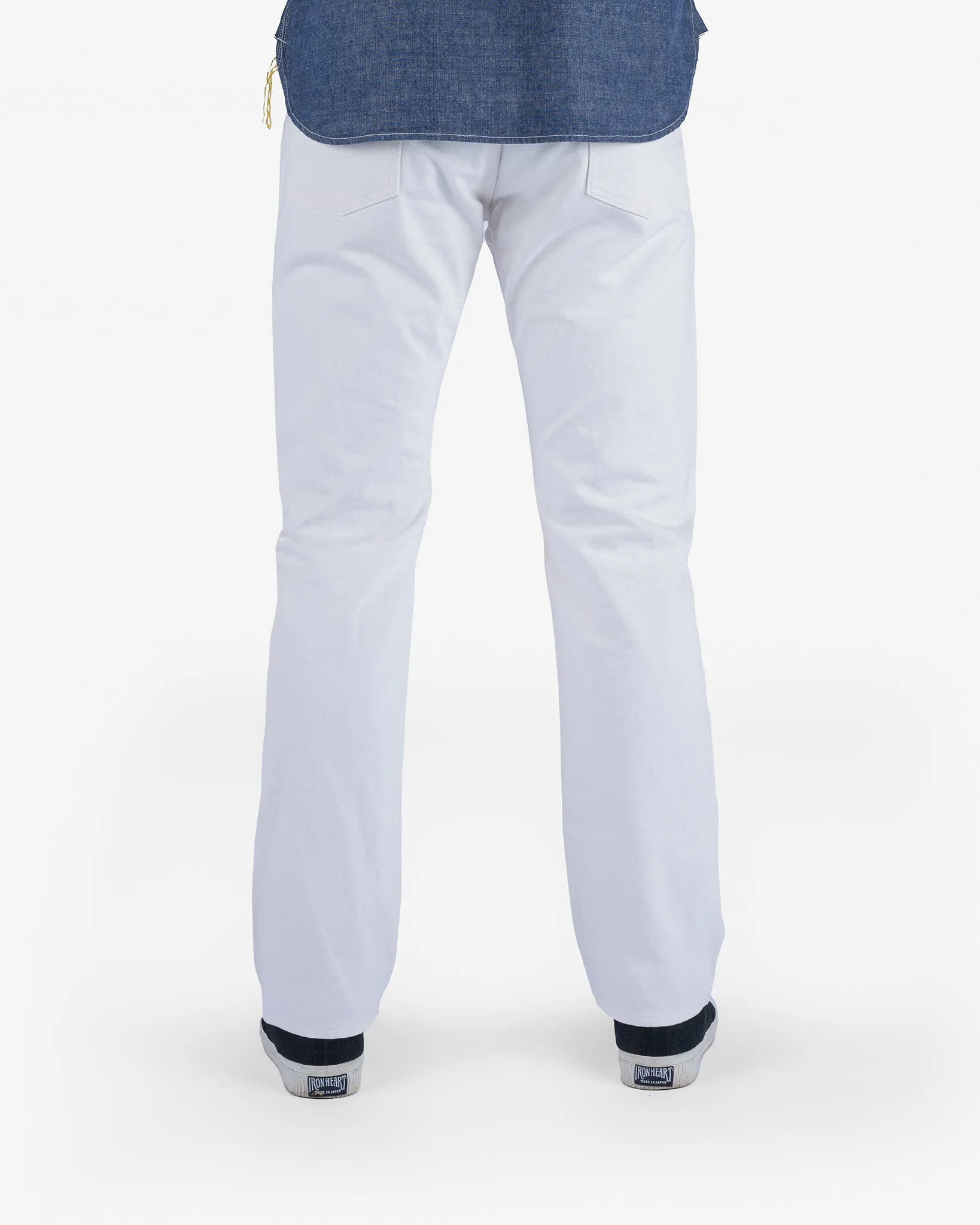 13.5oz Denim Relaxed Tapered Cut Jeans - White sold by Iron Heart product image thumbnail 3