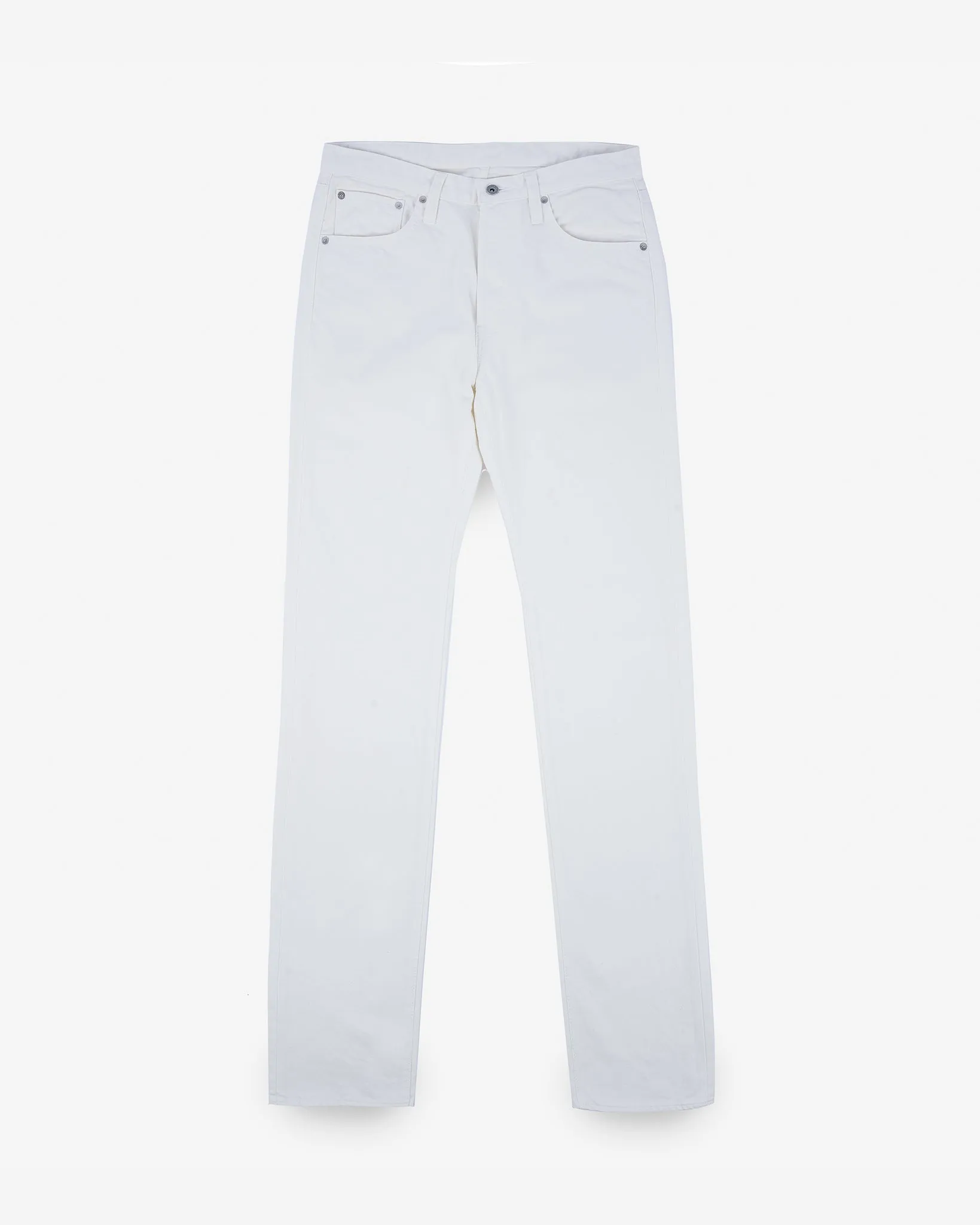13.5oz Denim Slim Straight Cut Jeans - White sold by Iron Heart