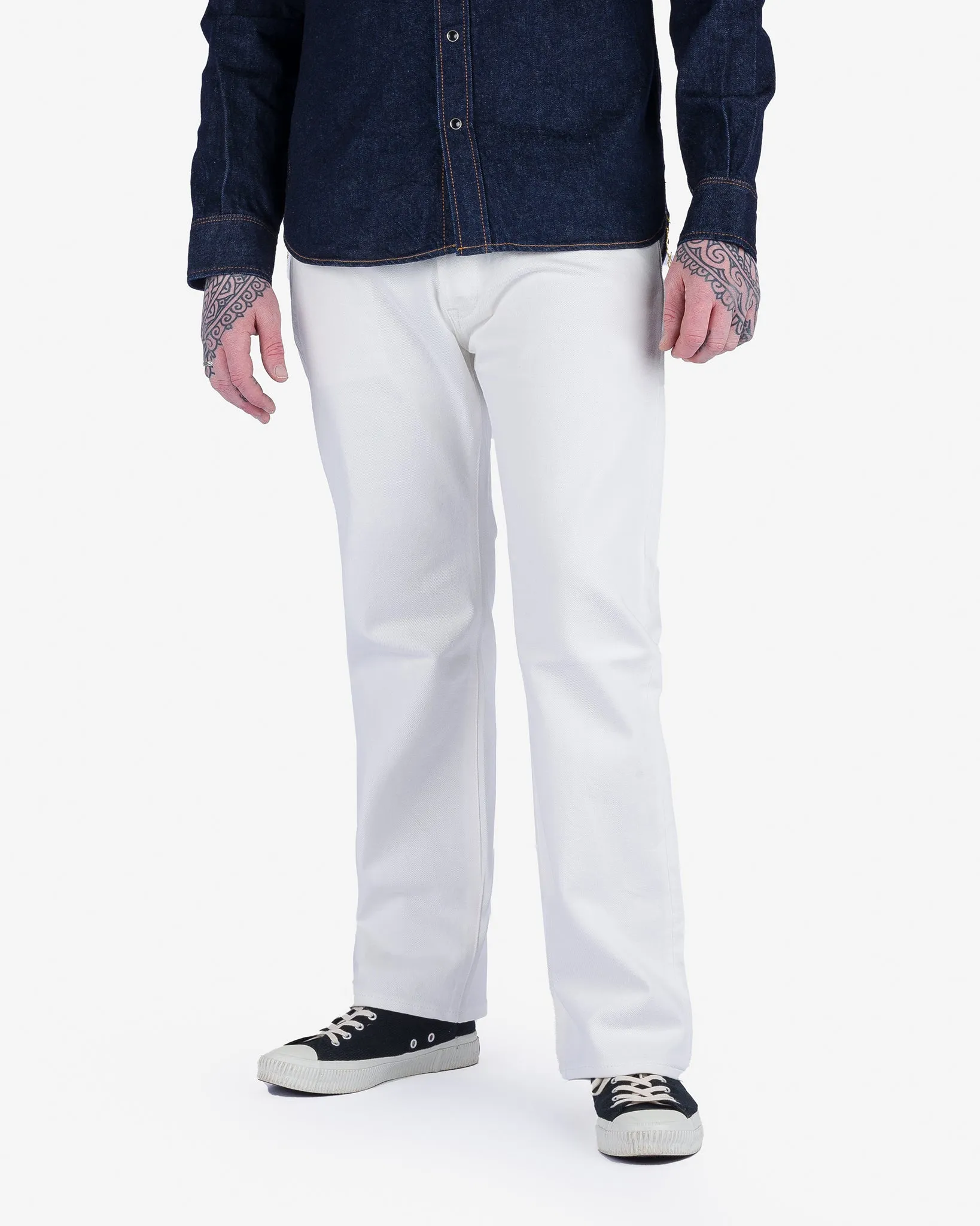 13.5oz Denim Straight Cut Jeans - White sold by Iron Heart product image thumbnail 2