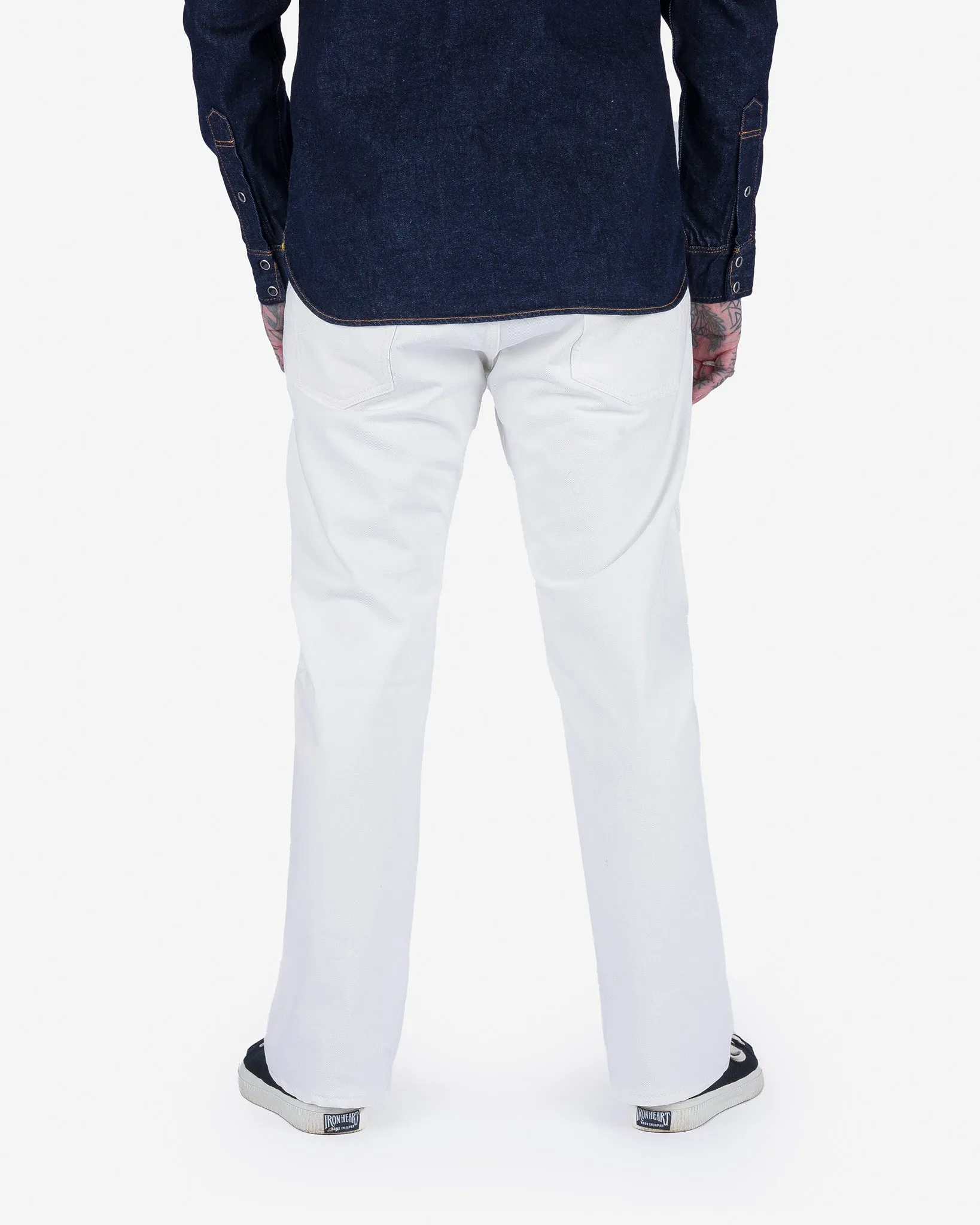 13.5oz Denim Straight Cut Jeans - White sold by Iron Heart product image thumbnail 3