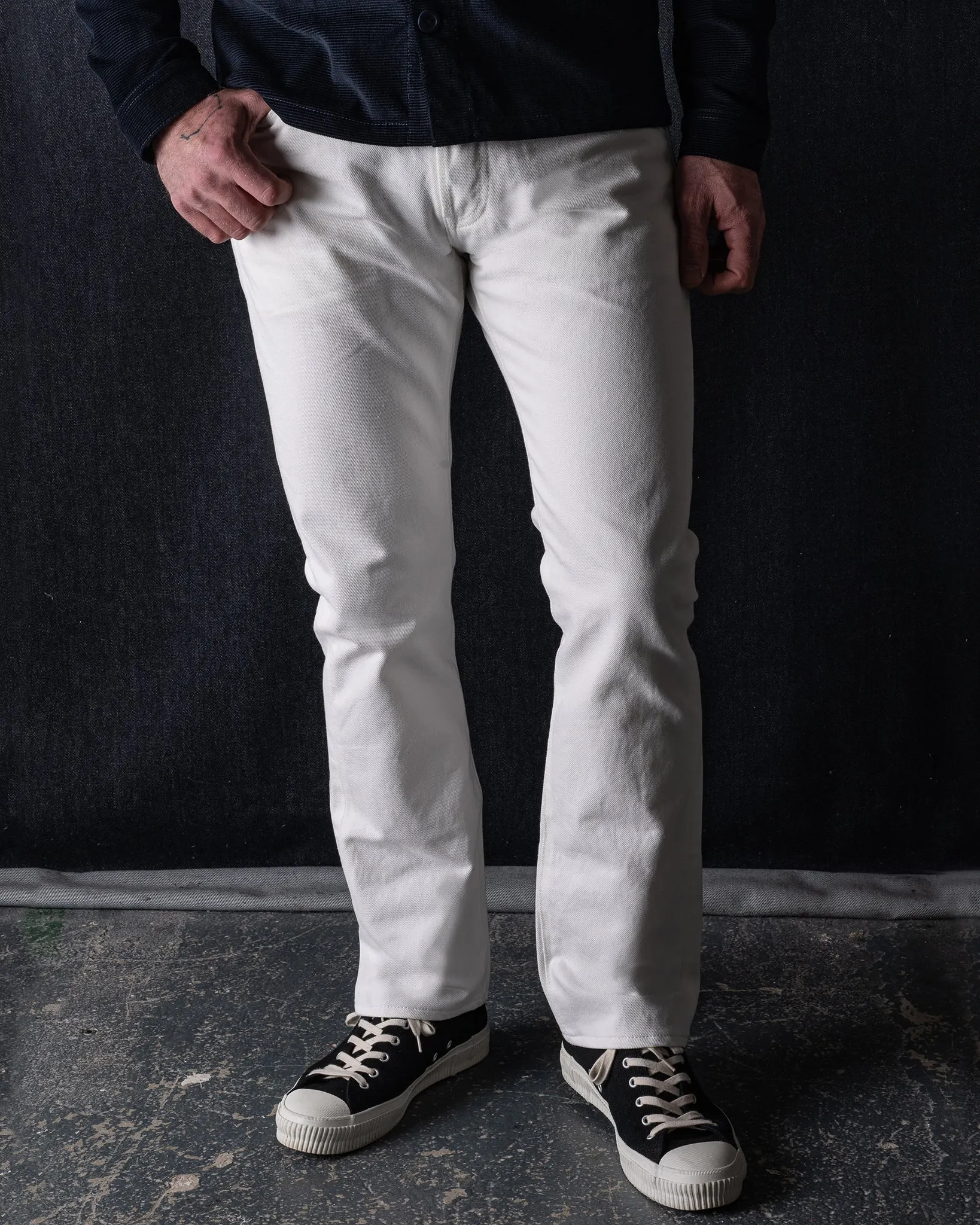 13.5oz Denim Slim Cut Jeans - White sold by Iron Heart product image thumbnail 4