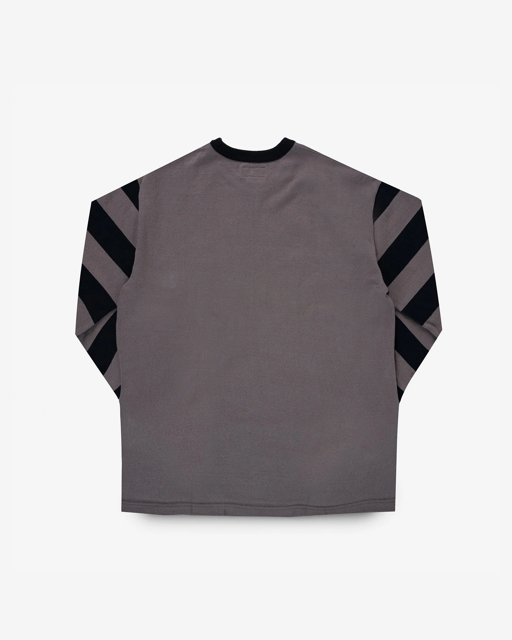 11oz Cotton Knit Long-Sleeved Sweater - Grey Body with Stripes sold by Iron Heart product image thumbnail 5