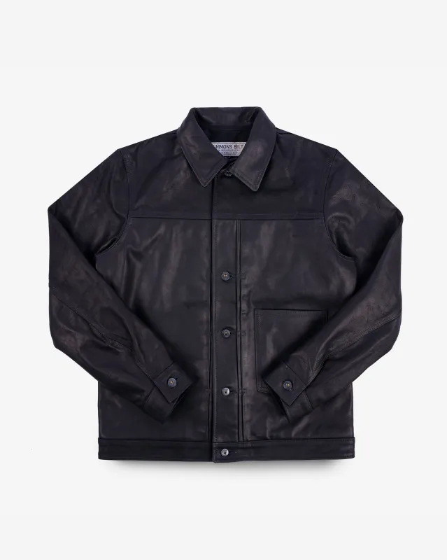 Iron Heart x Simmons Bilt Prairie Horsehide Type I Jacket - Black sold by Iron Heart