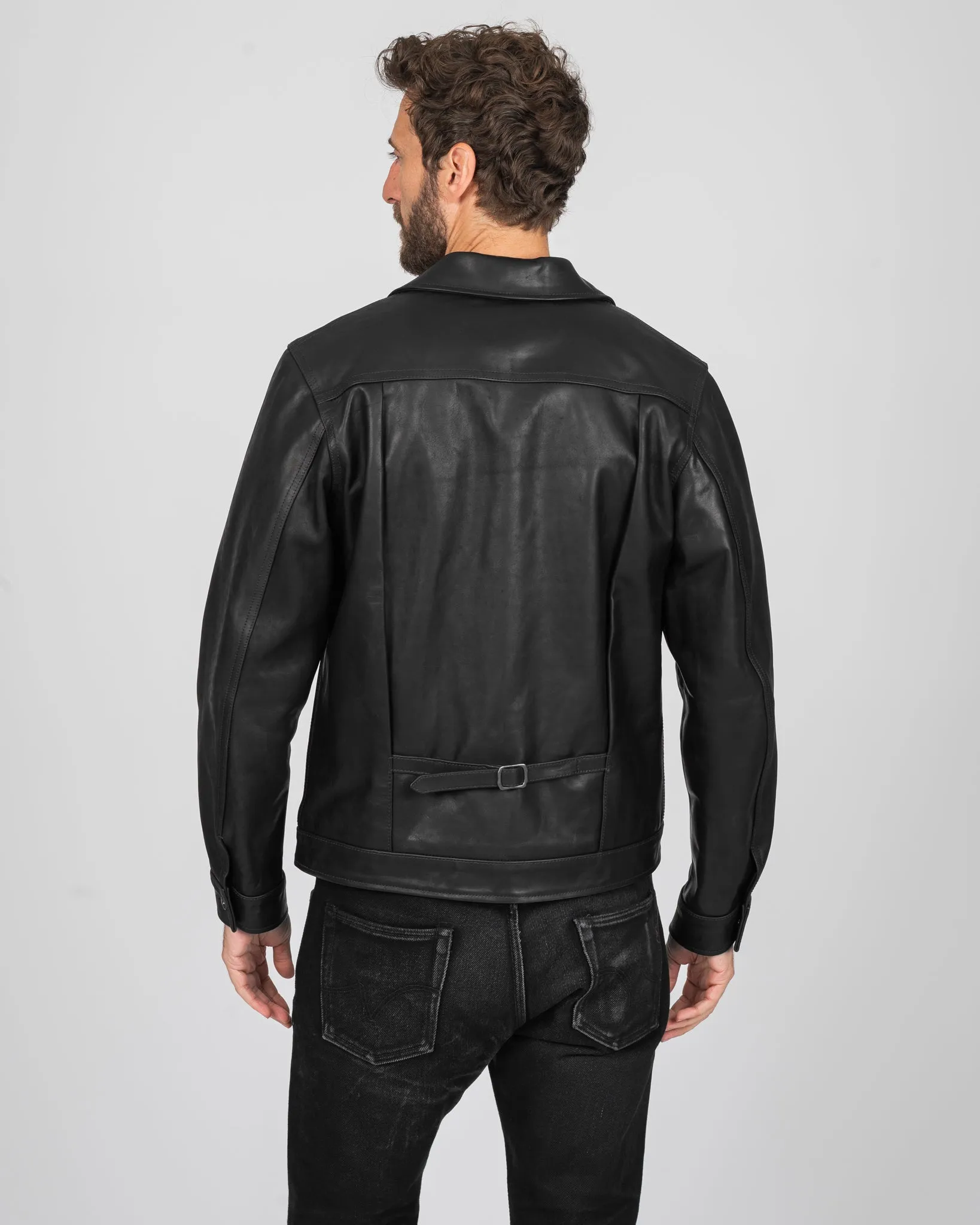 Iron Heart x Simmons Bilt Prairie Horsehide Type I Jacket - Black sold by Iron Heart product image thumbnail 3