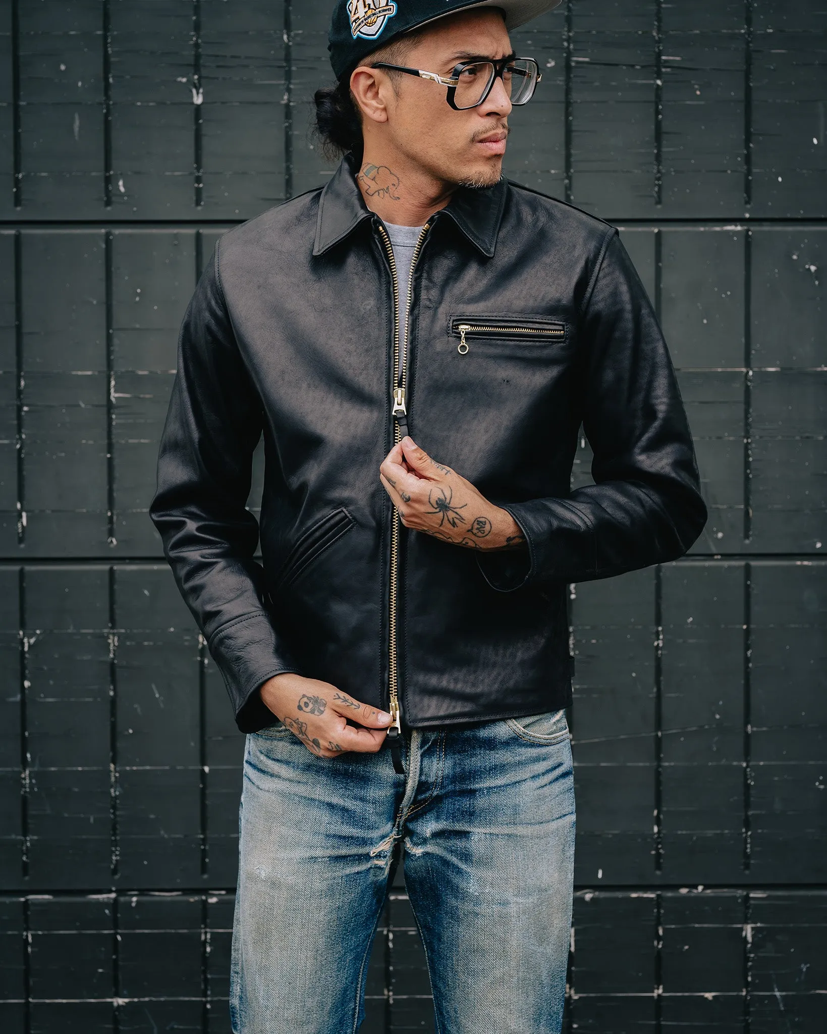 Iron Heart x Simmons Bilt Horsehide Savannah Jacket - Black sold by Iron Heart product image thumbnail 3