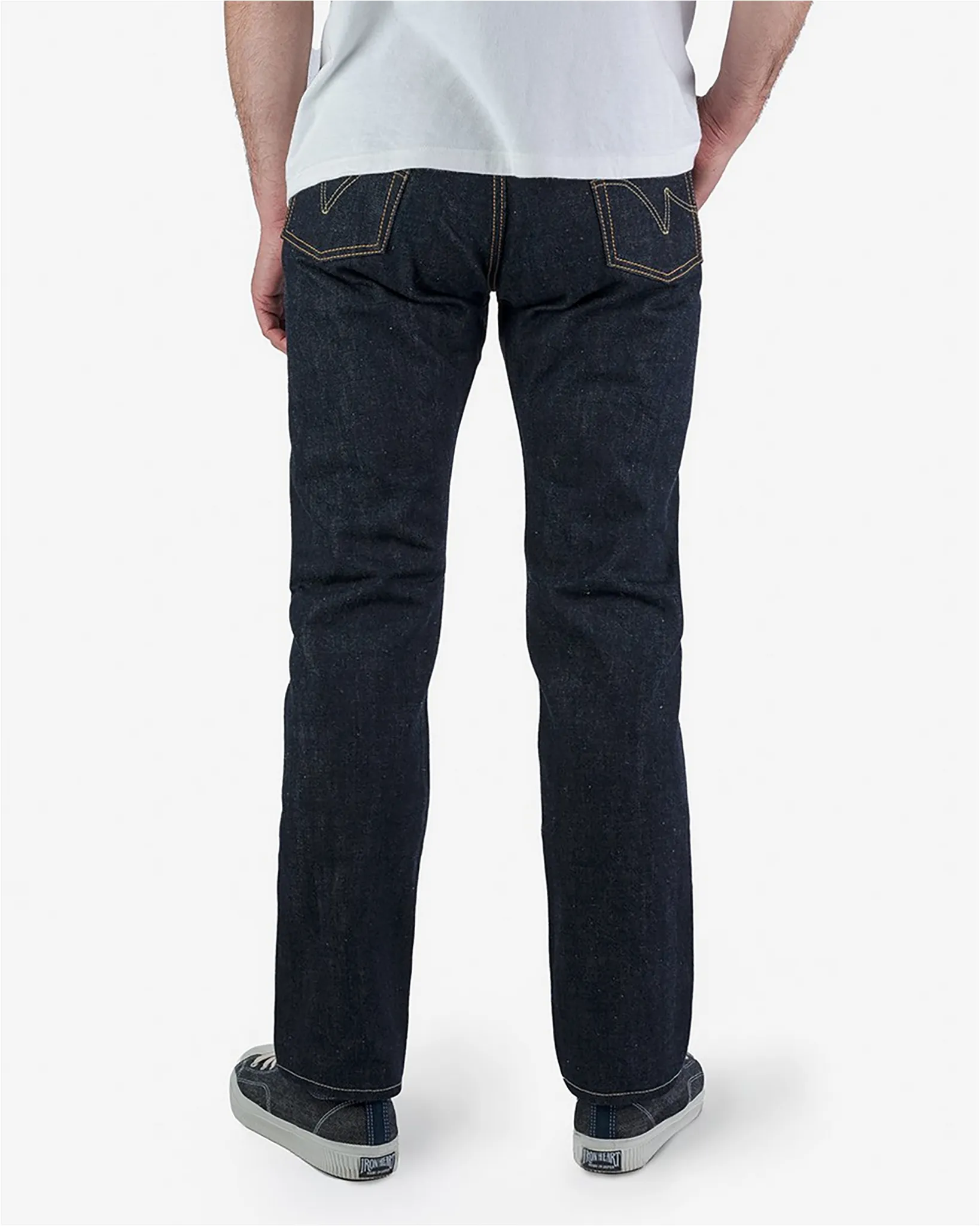 17oz Selvedge Denim Relaxed Tapered Cut Jeans - Natural Indigo sold by Iron Heart product image thumbnail 3