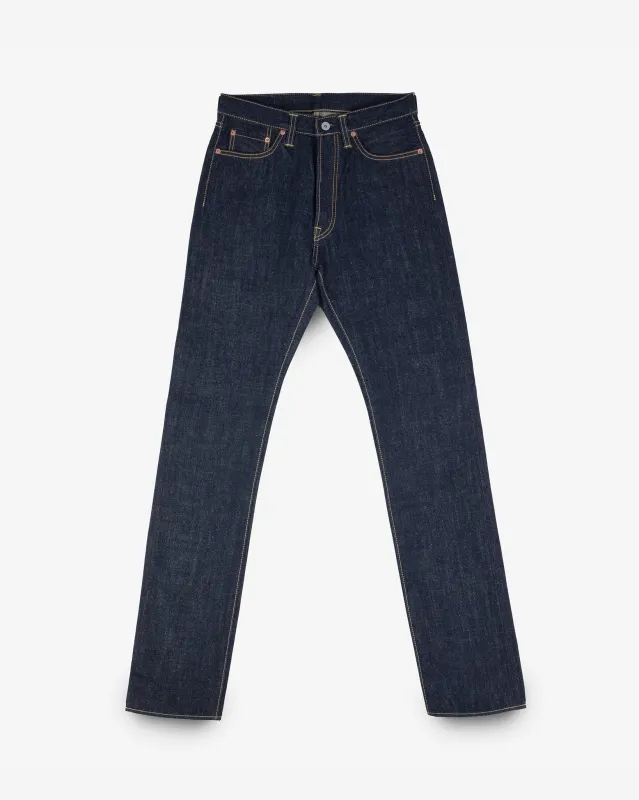 17oz Selvedge Denim Relaxed Tapered Cut Jeans - Natural Indigo sold by Iron Heart