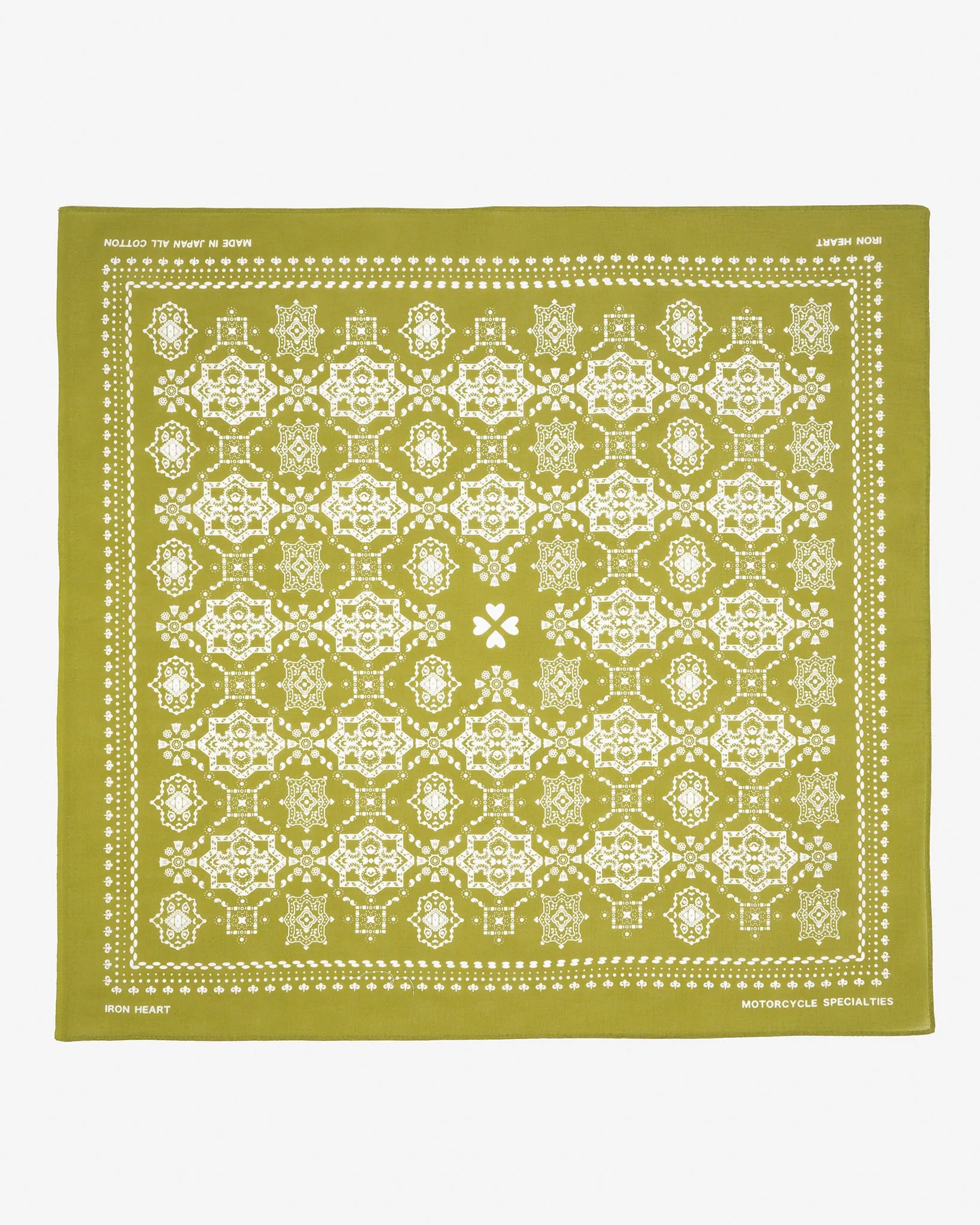 Iron Heart “Bell” Print Bandana - Green sold by Iron Heart