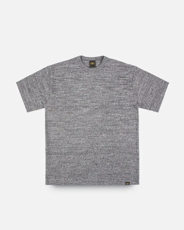 6.5oz Loopwheel Crew Neck T-Shirt with longer body - Light Grey sold by Iron Heart