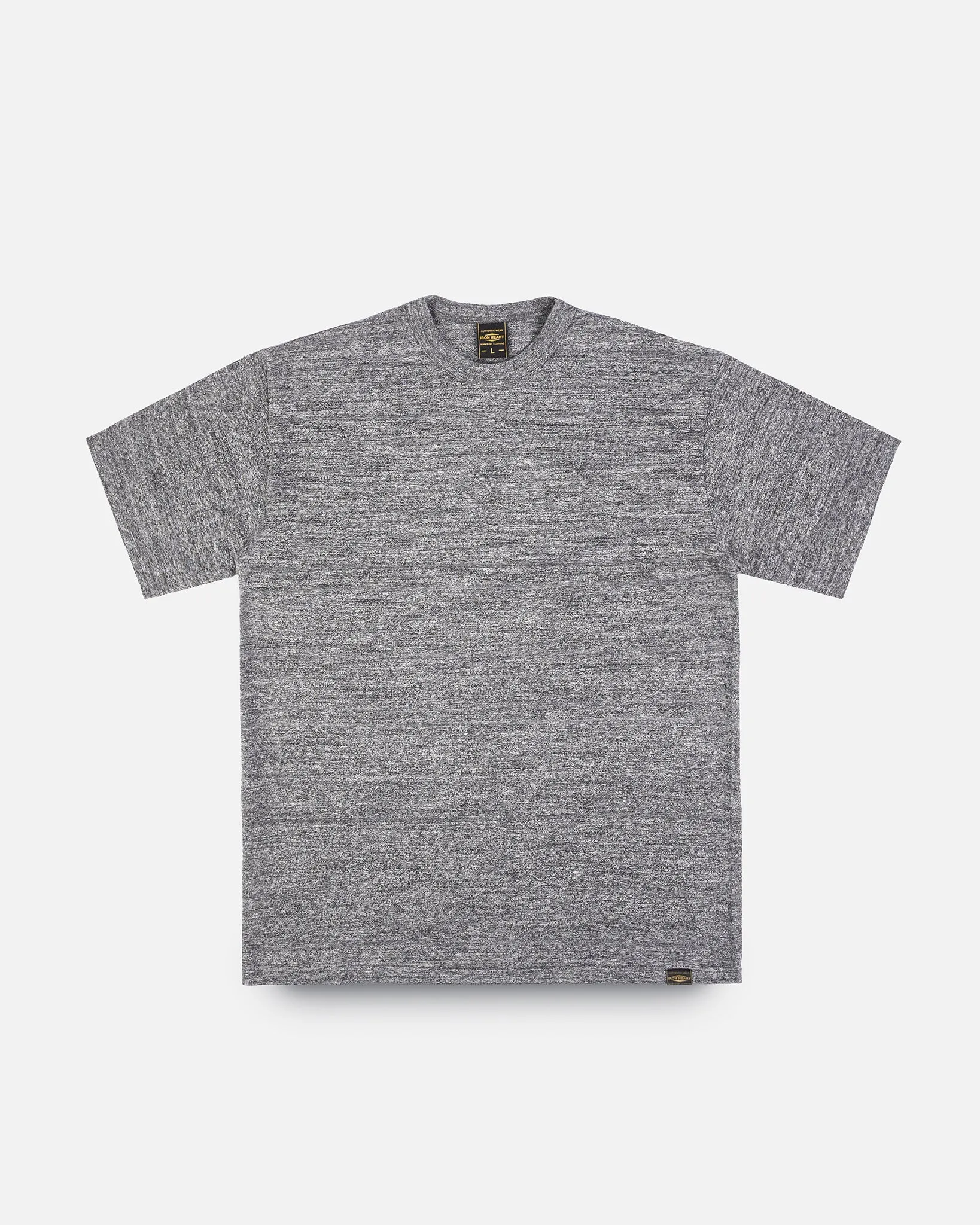 6.5oz Loopwheel Crew Neck T-Shirt with longer body - Light Grey sold by Iron Heart