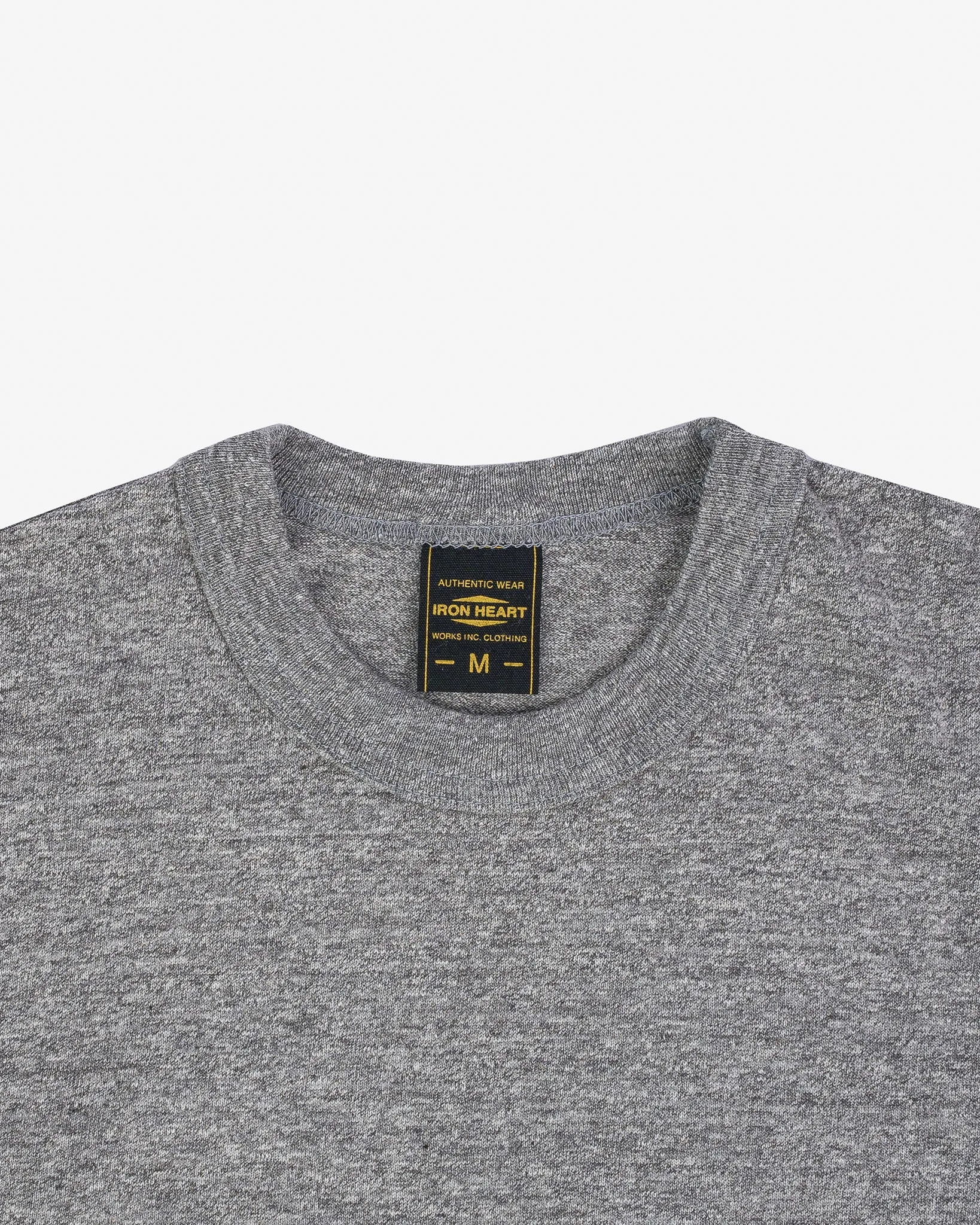 6.5oz Loopwheel Crew Neck T-Shirt with longer body - Light Grey sold by Iron Heart product image thumbnail 5