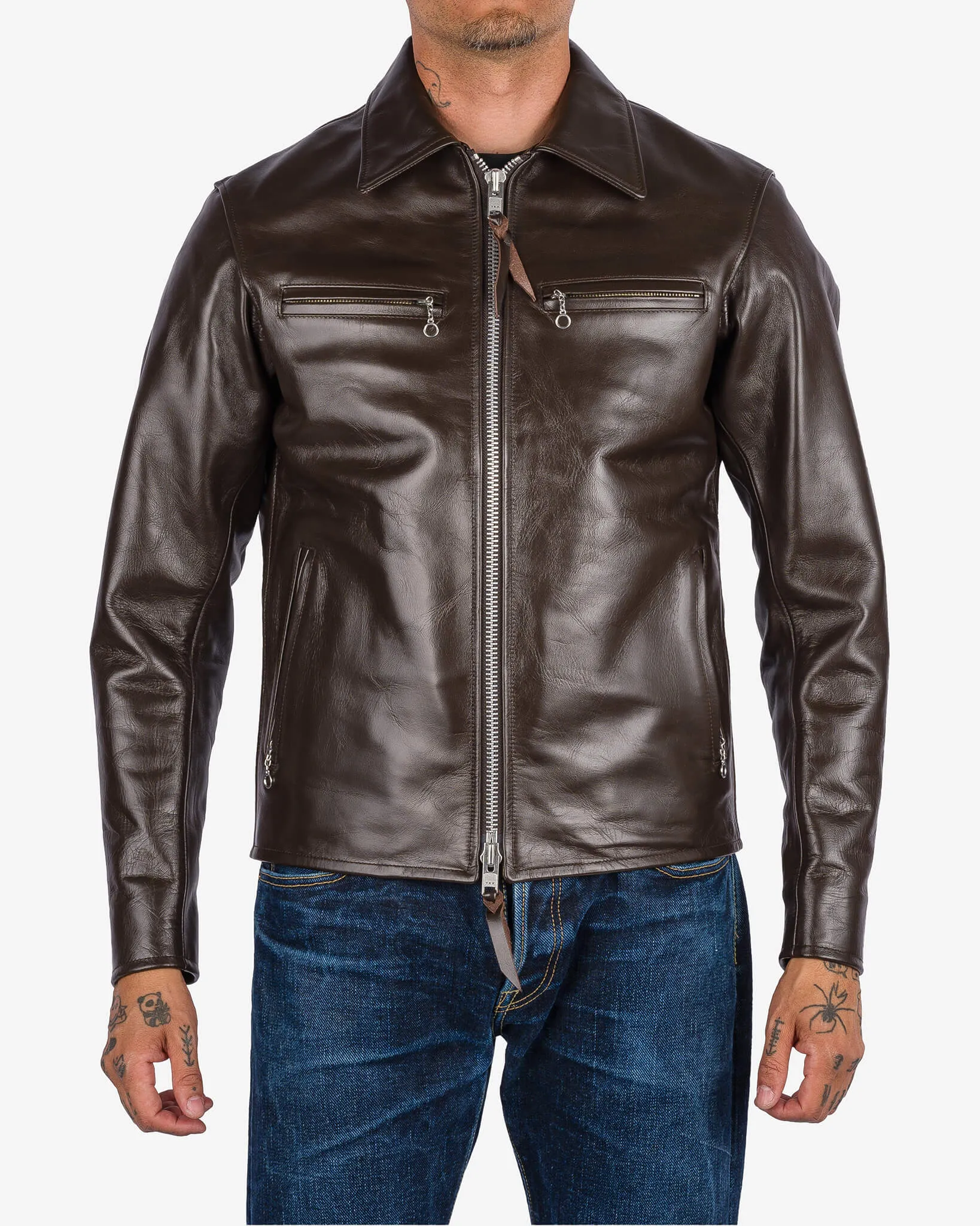 Japanese Horsehide Rider's Jacket - Brown sold by Iron Heart product image thumbnail 2