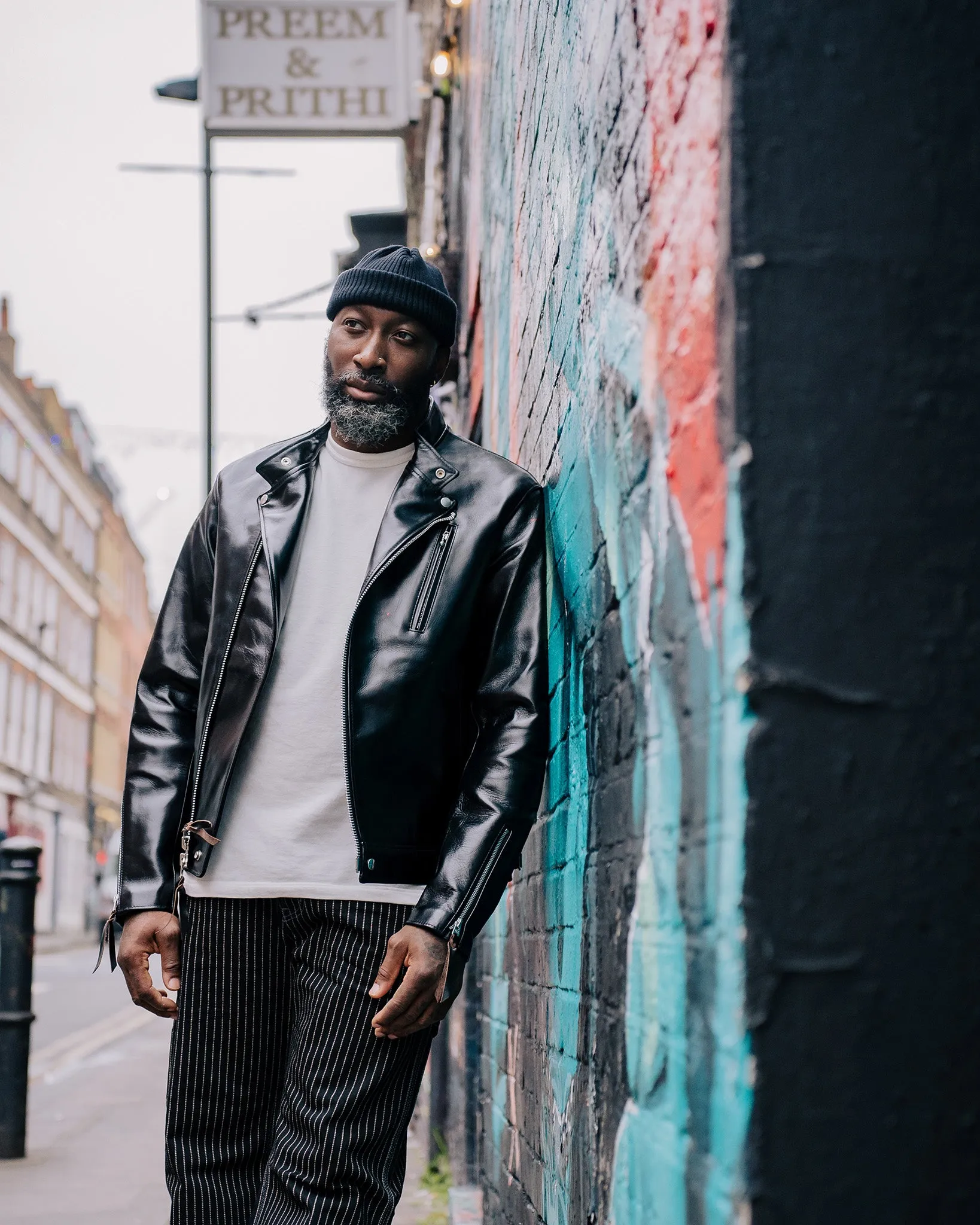 Japanese Horsehide Double Motorcycle Jacket - Black sold by Iron Heart product image thumbnail 4