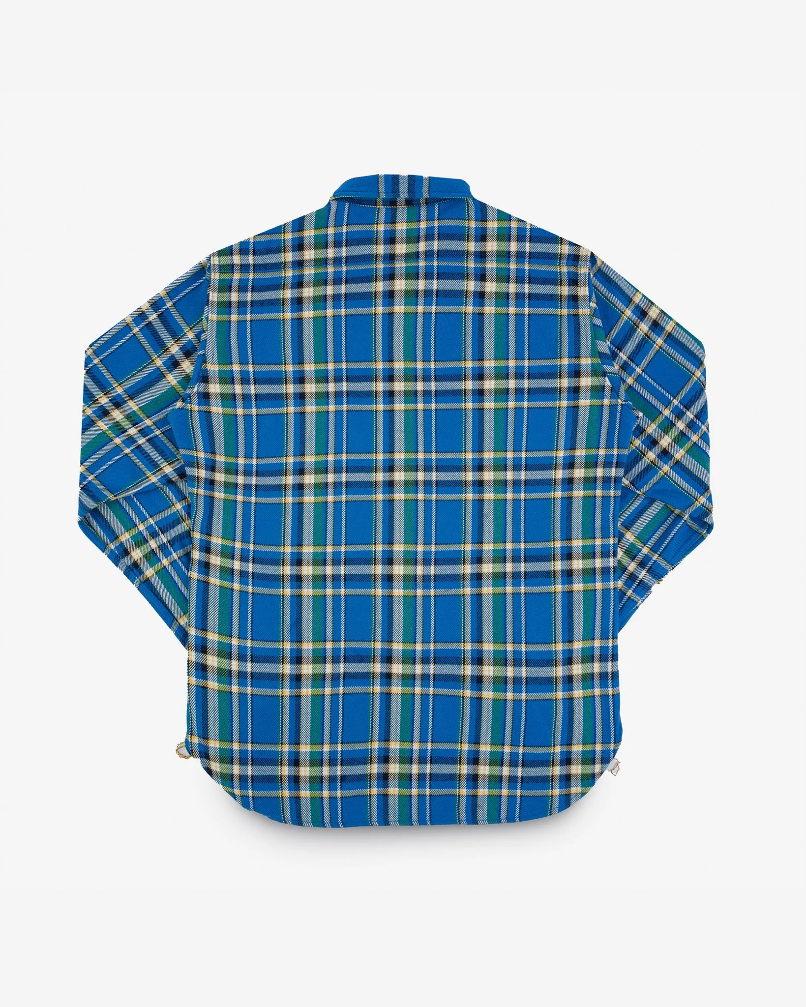 Ultra Heavy Flannel Tartan Check Work Shirt - Blue sold by Iron Heart product image thumbnail 5