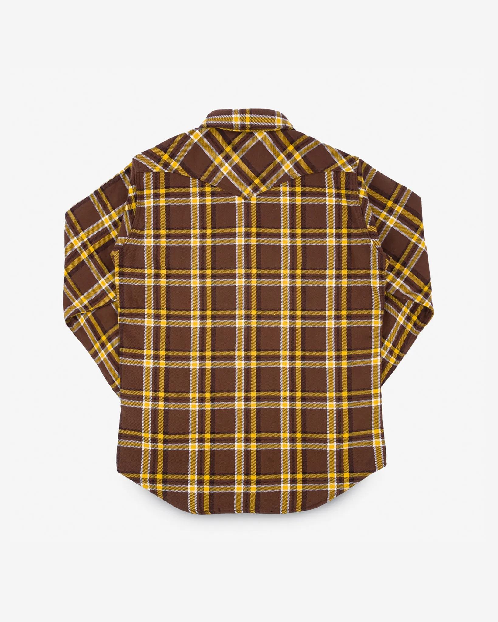 Ultra Heavy Flannel Crazy Check Western Shirt - Brown sold by Iron Heart product image thumbnail 4