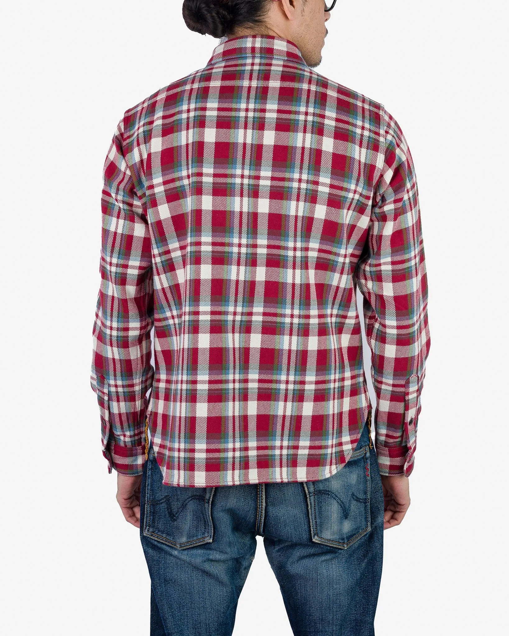 Ultra Heavy Flannel Crazy Check Work Shirt - Red sold by Iron Heart product image thumbnail 3