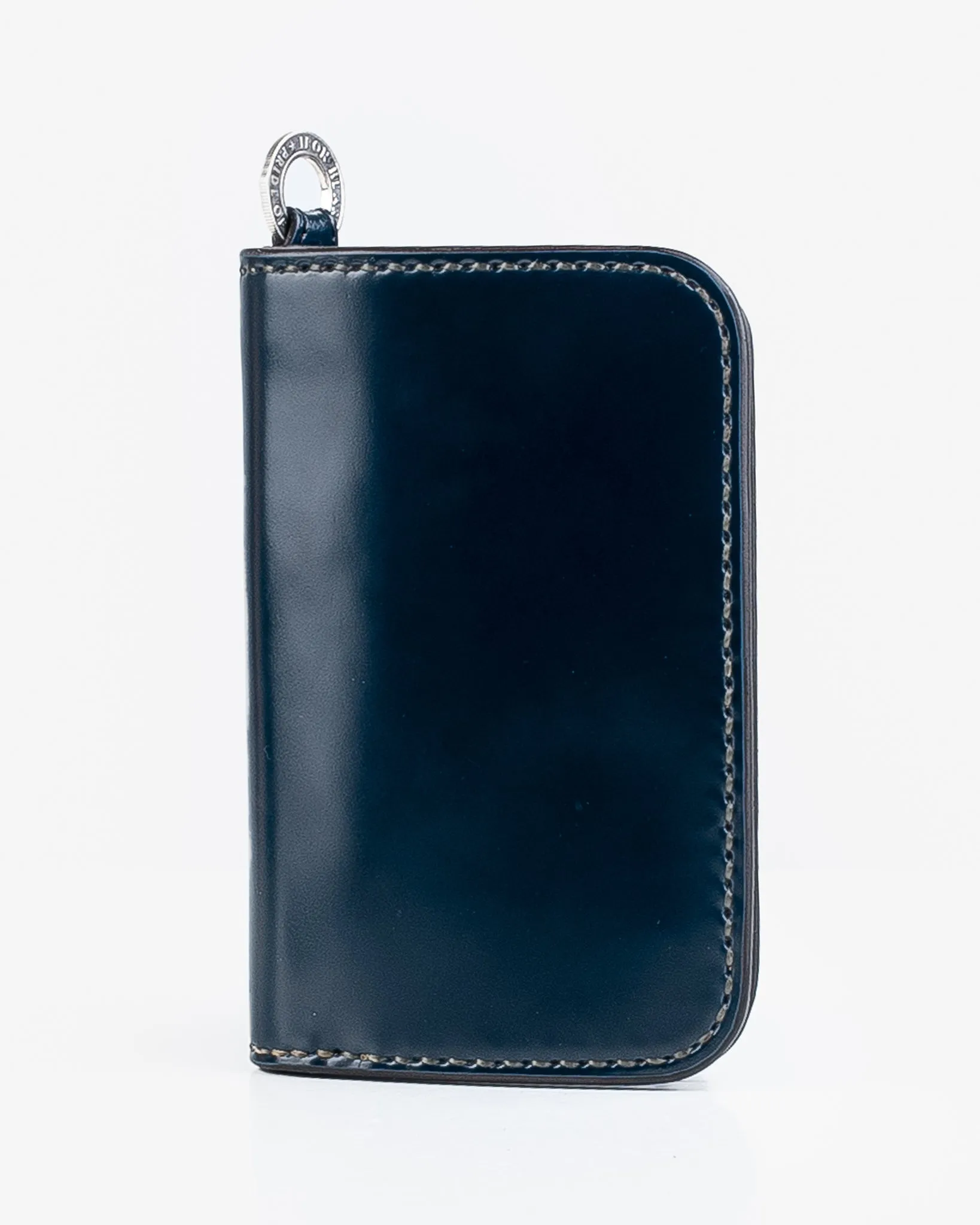 Medium Shell Cordovan Wallet - Navy sold by Iron Heart