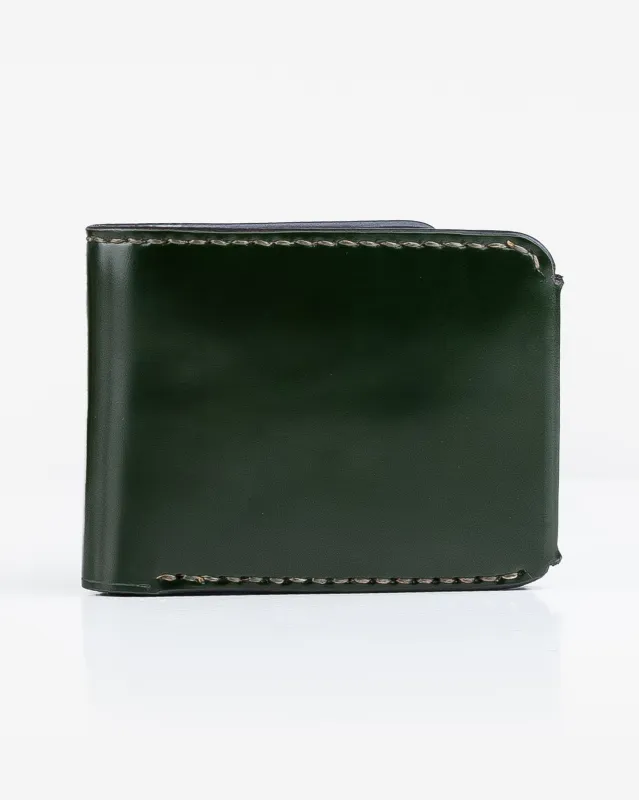 Small Shell Cordovan Wallet - Green sold by Iron Heart