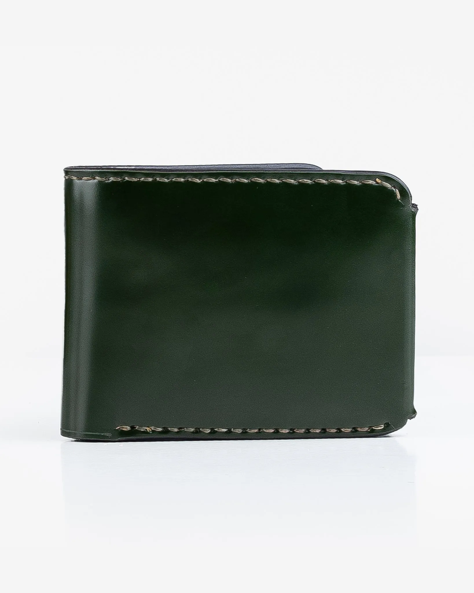 Small Shell Cordovan Wallet - Green sold by Iron Heart