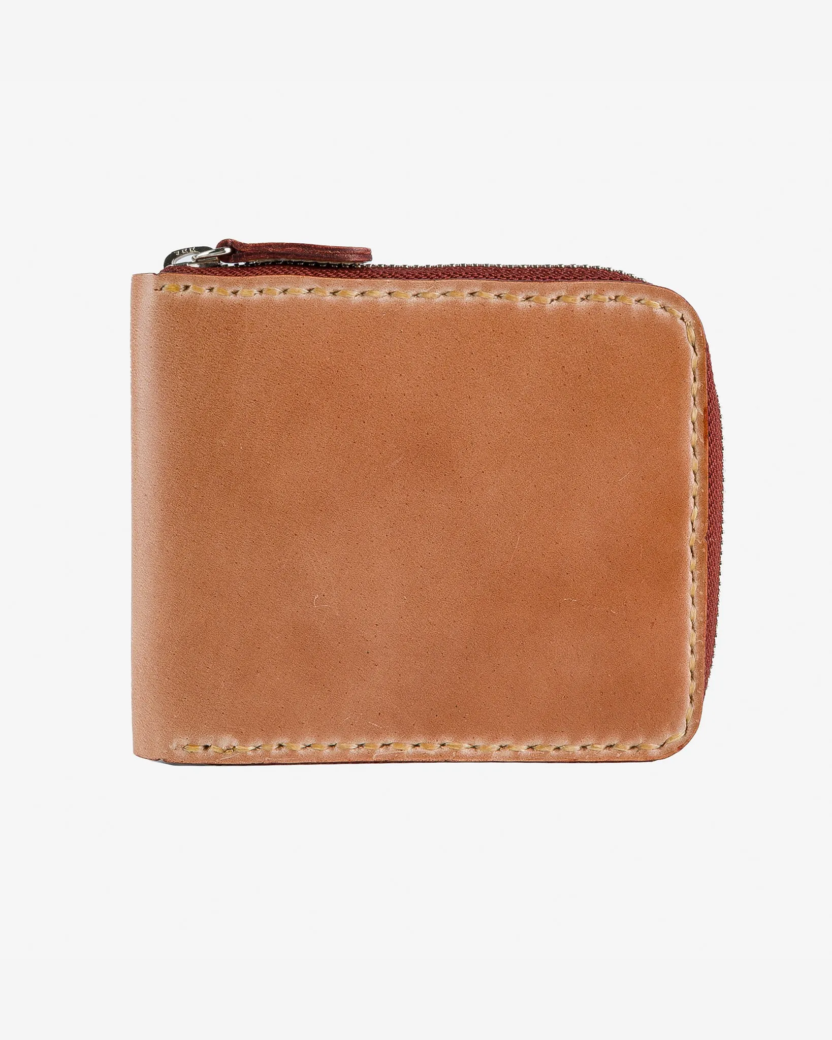 Zip-Secured Shell Cordovan Wallet - Natural sold by Iron Heart