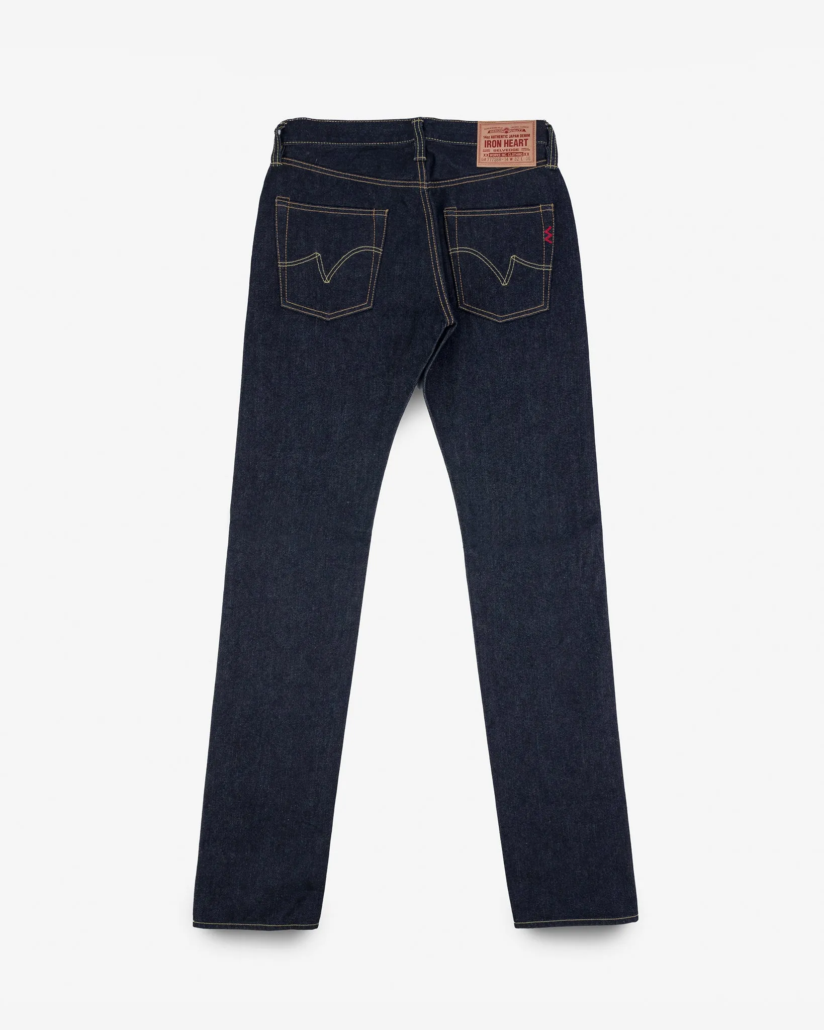 14oz Broken Twill Selvedge Denim Slim Tapered Cut Jeans - Indigo sold by Iron Heart product image thumbnail 5