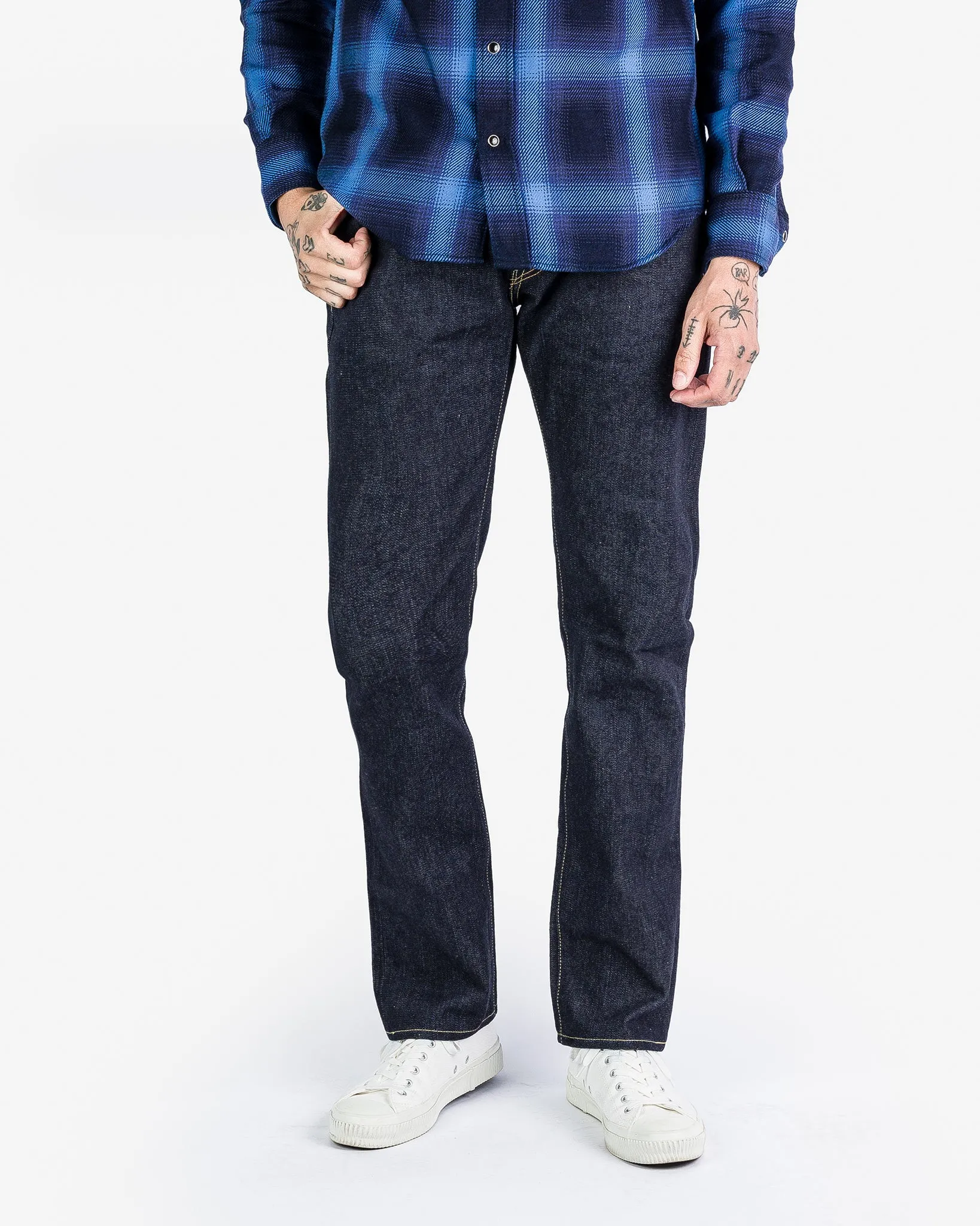 14oz Broken Twill Selvedge Denim Slim Tapered Cut Jeans - Indigo sold by Iron Heart product image thumbnail 2