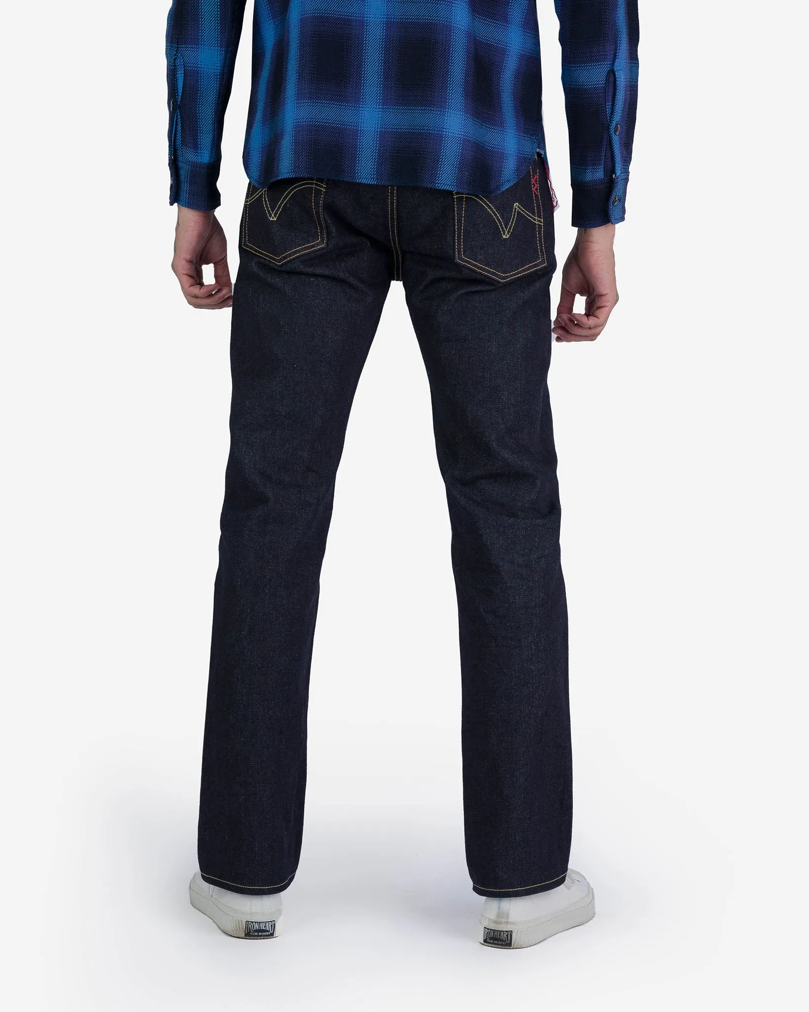 14oz Broken Twill Selvedge Denim Slim Straight Cut Jeans - Indigo sold by Iron Heart product image thumbnail 3