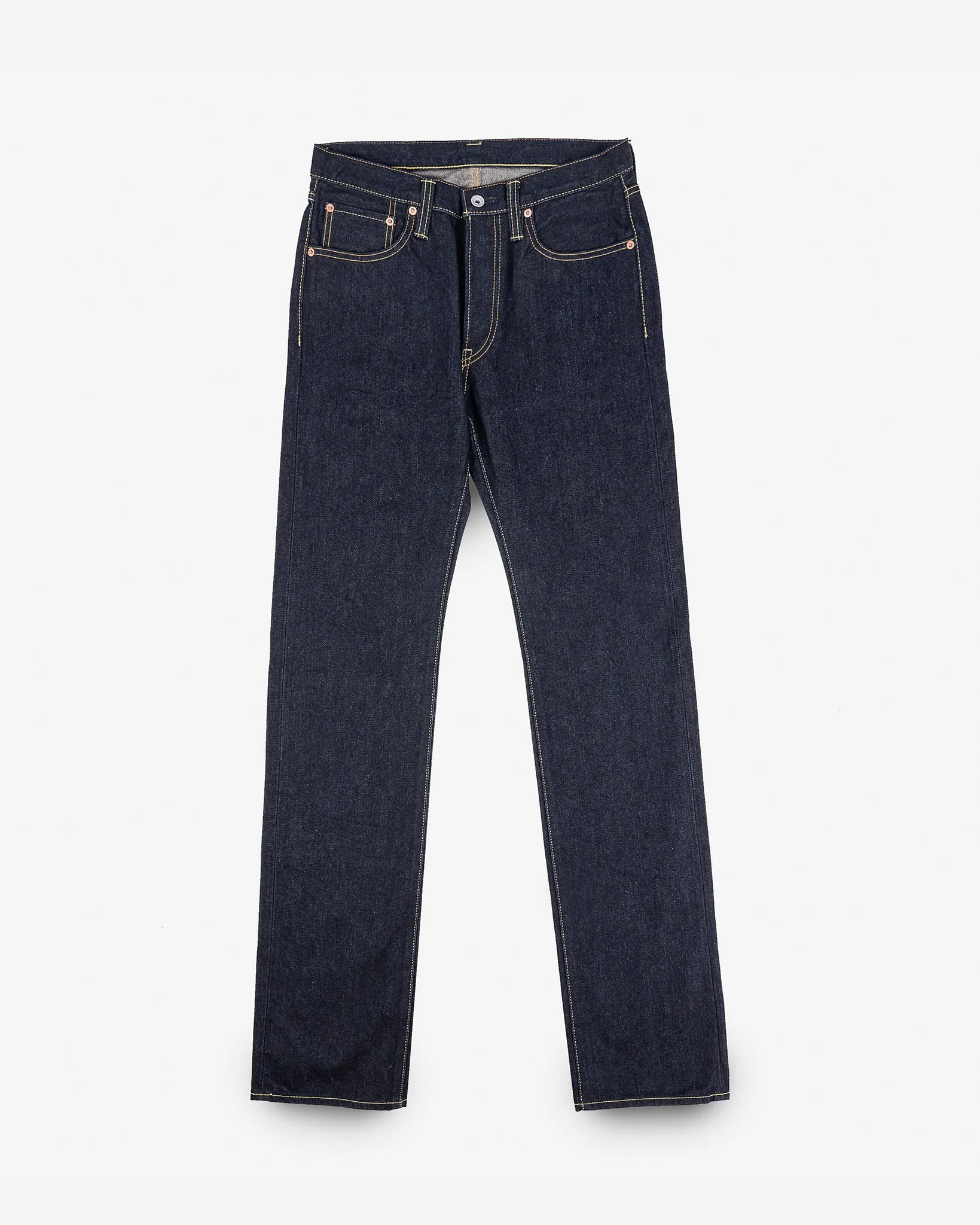 14oz Broken Twill Selvedge Denim Slim Straight Cut Jeans - Indigo sold by Iron Heart