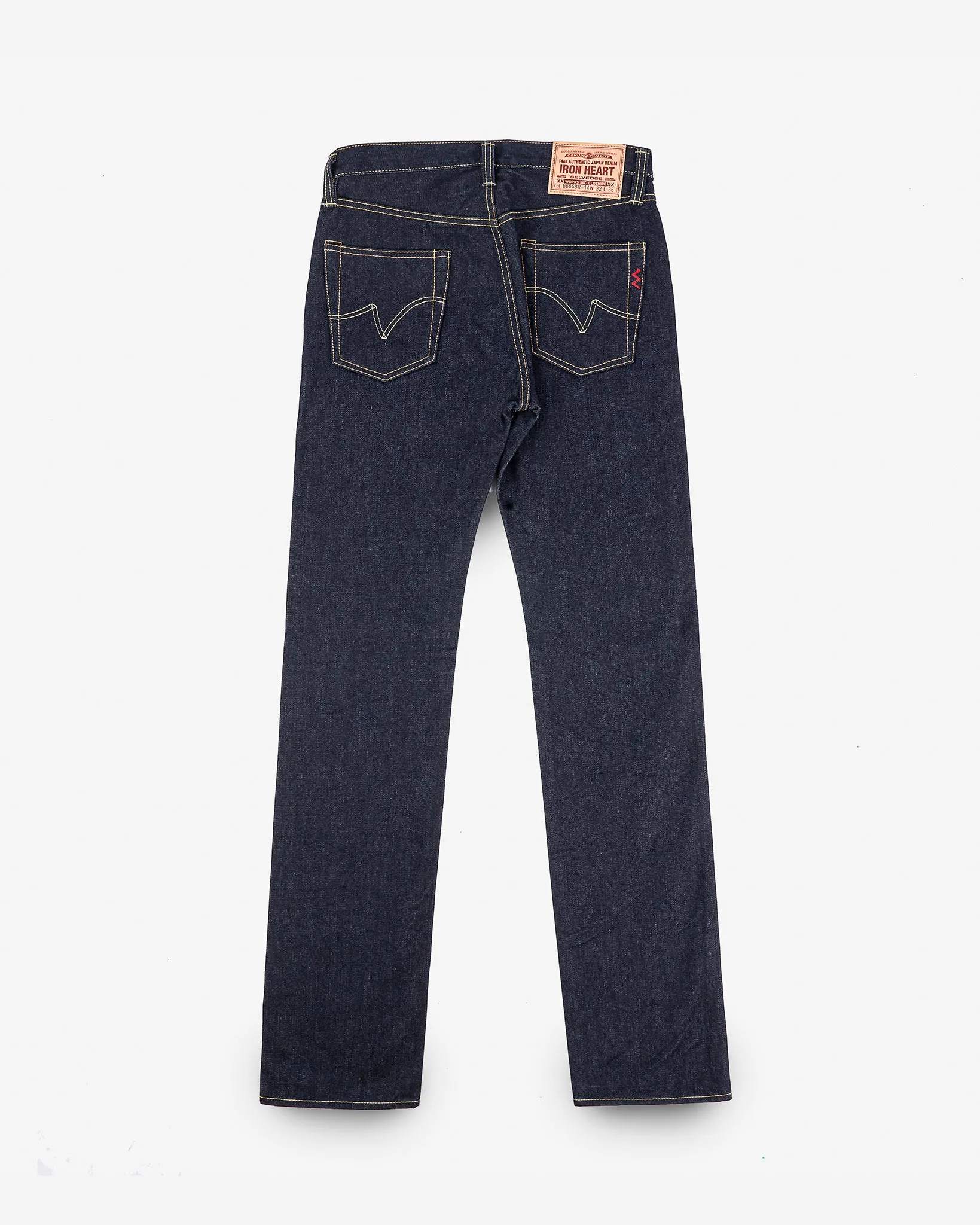 14oz Broken Twill Selvedge Denim Slim Straight Cut Jeans - Indigo sold by Iron Heart product image thumbnail 5