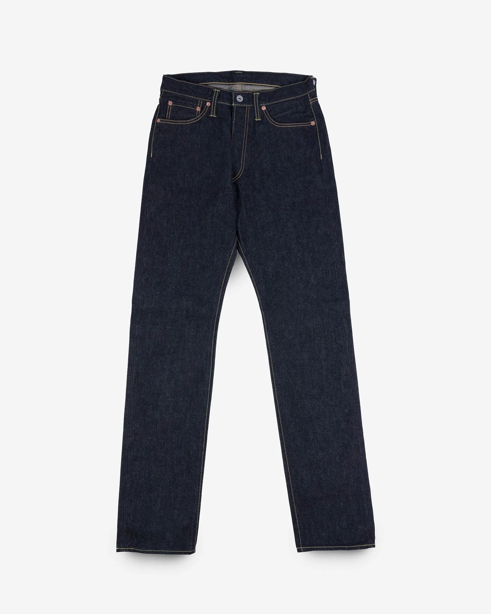 14oz Broken Twill Selvedge Denim Relaxed Tapered Cut Jeans - Indigo sold by Iron Heart
