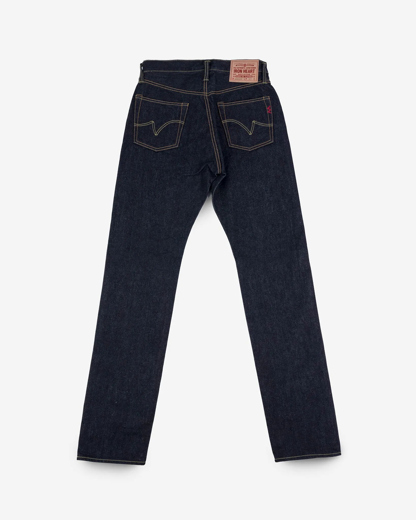 14oz Broken Twill Selvedge Denim Relaxed Tapered Cut Jeans - Indigo sold by Iron Heart product image thumbnail 5