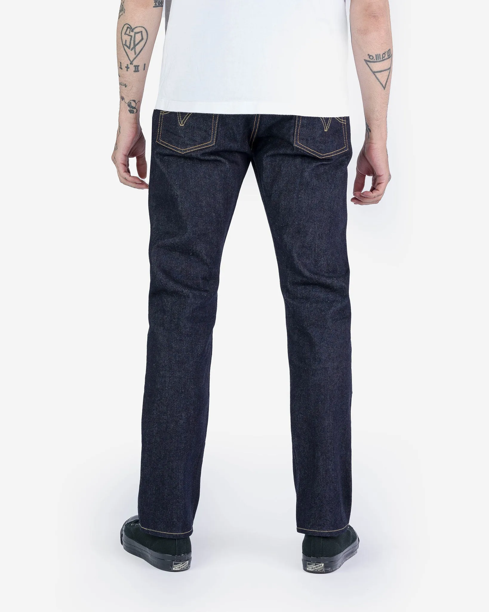 14oz Broken Twill Selvedge Denim Relaxed Tapered Cut Jeans - Indigo sold by Iron Heart product image thumbnail 3