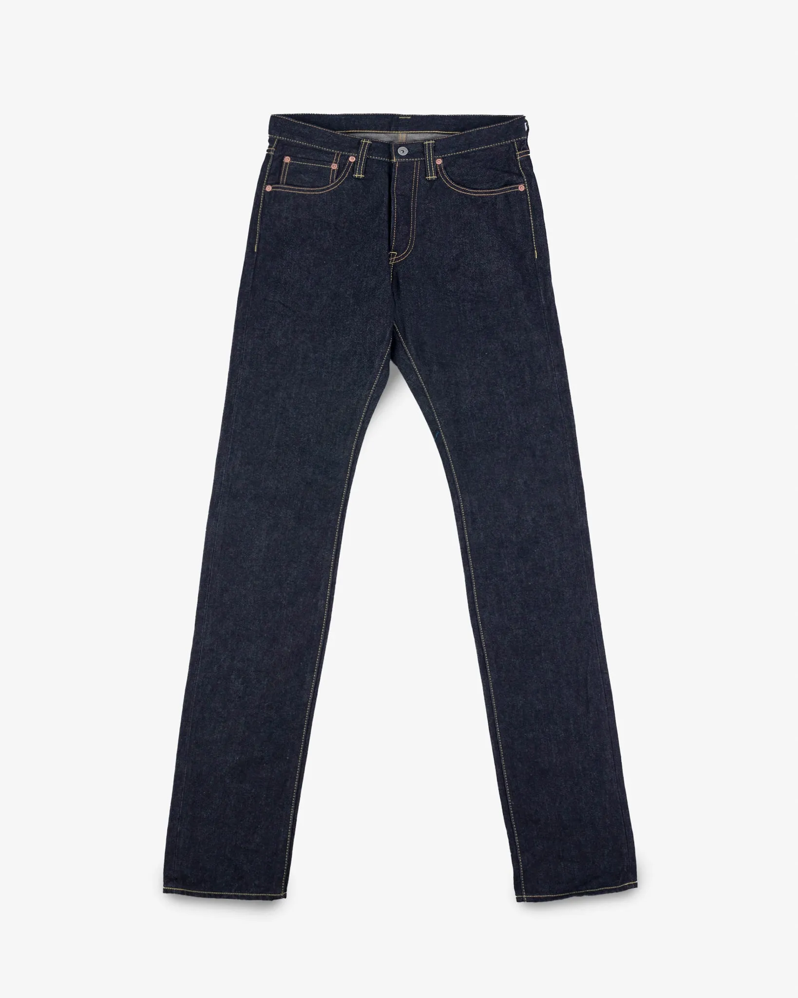 14oz Broken Twill Selvedge Denim Slim Cut Jeans - Indigo sold by Iron Heart