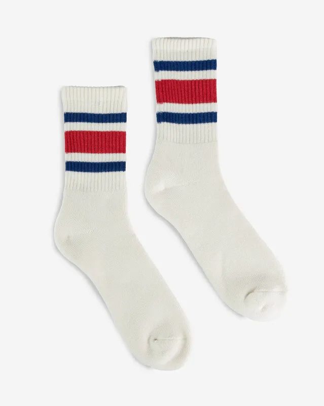 Decka 80s Skater Socks - Short Length - Burgundy sold by Iron Heart