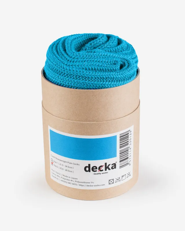 Decka Cased Heavyweight Plain Socks - Neon Blue sold by Iron Heart