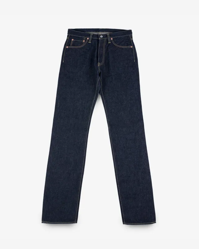 14oz Broken Twill Selvedge Denim Straight Cut Jeans - Indigo sold by Iron Heart