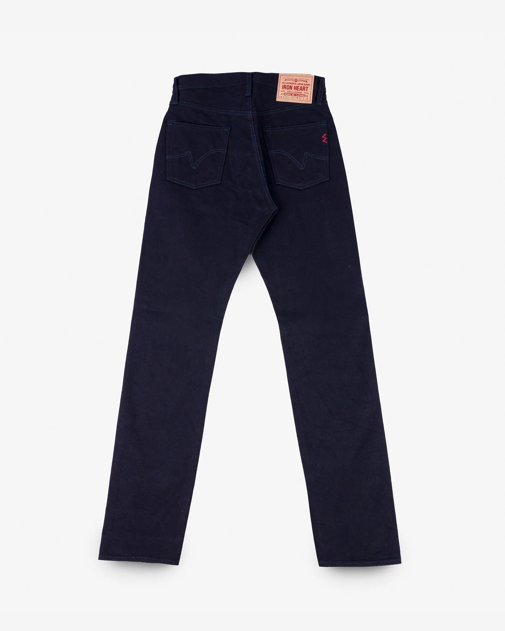 14oz Selvedge Denim Mid/High Rise Tapered Cut Jeans - Indigo/Indigo sold by Iron Heart product image thumbnail 4