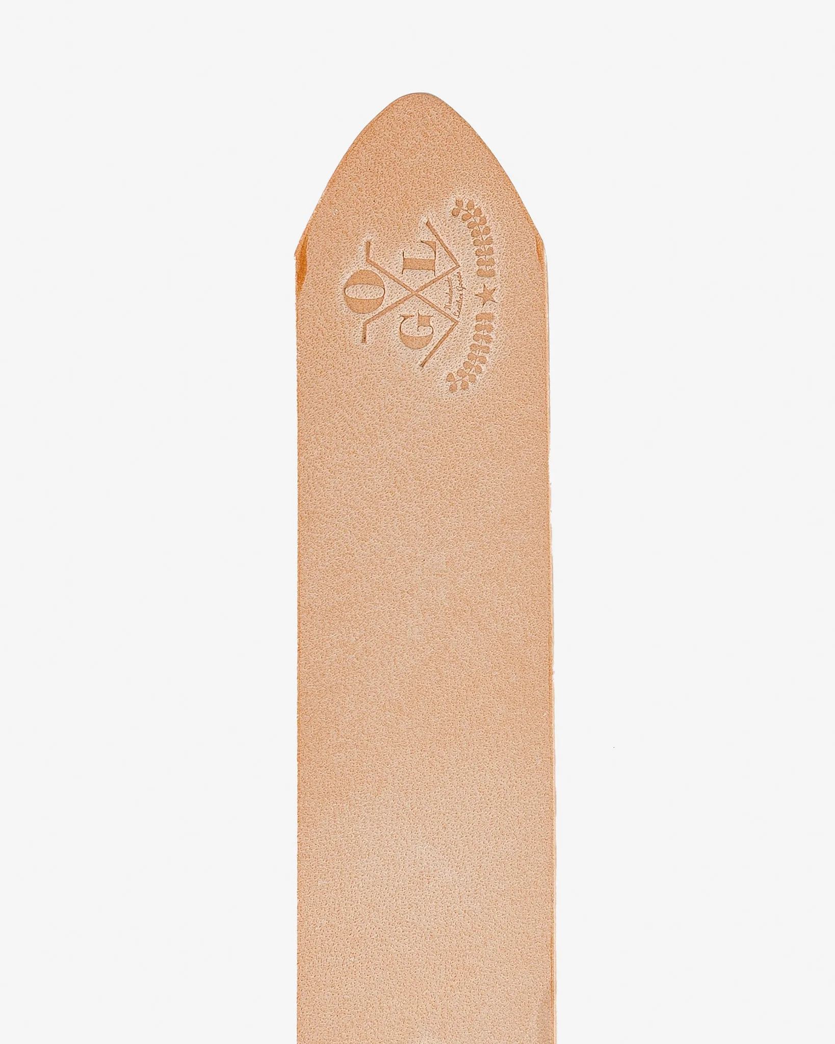 OGL Single Prong Brass Roller Buckle Leather Belt - Natural sold by Iron Heart product image thumbnail 5