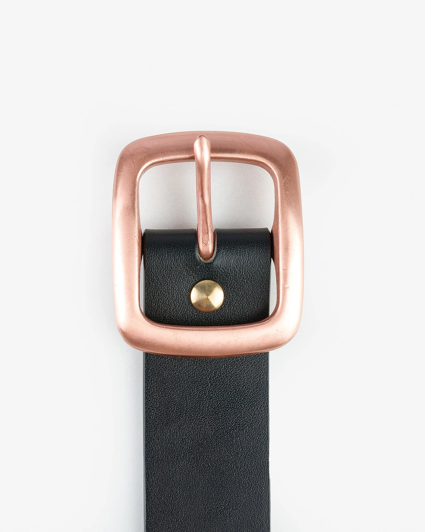 OGL Single Prong Copper Garrison Buckle Leather Belt - Full Dyed Black sold by Iron Heart product image thumbnail 2