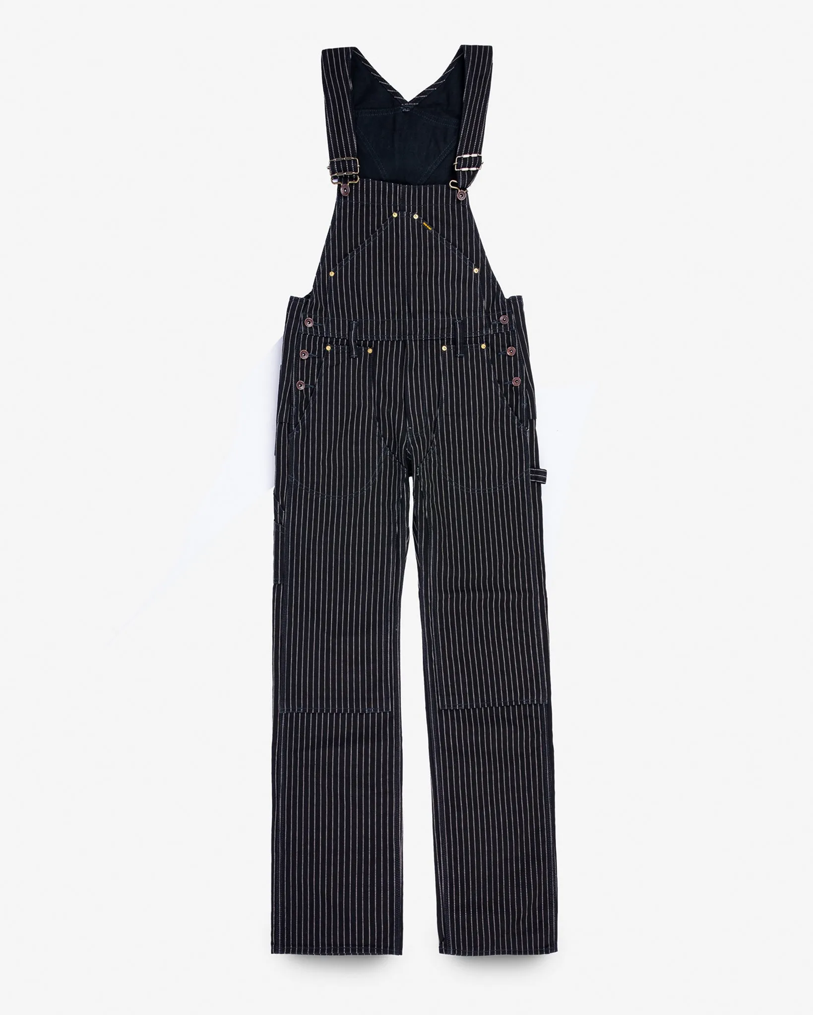 12oz Wabash Double Knee Overalls - Black sold by Iron Heart