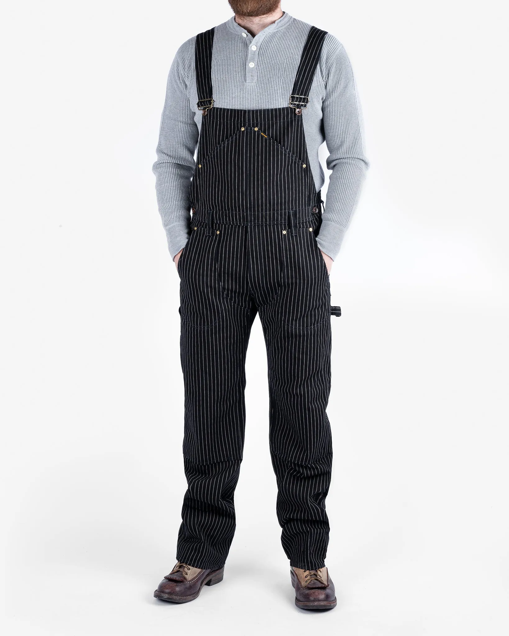 12oz Wabash Double Knee Overalls - Black sold by Iron Heart product image thumbnail 2