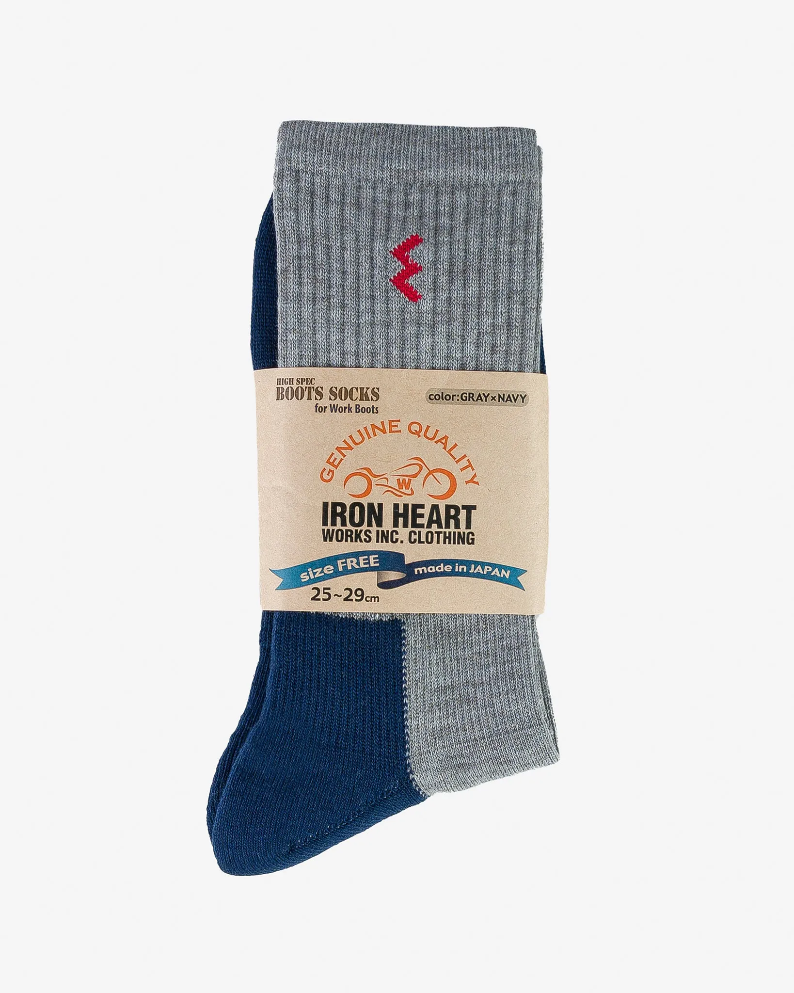 Iron Heart Work Boot Socks - Grey/Navy sold by Iron Heart product image thumbnail 2
