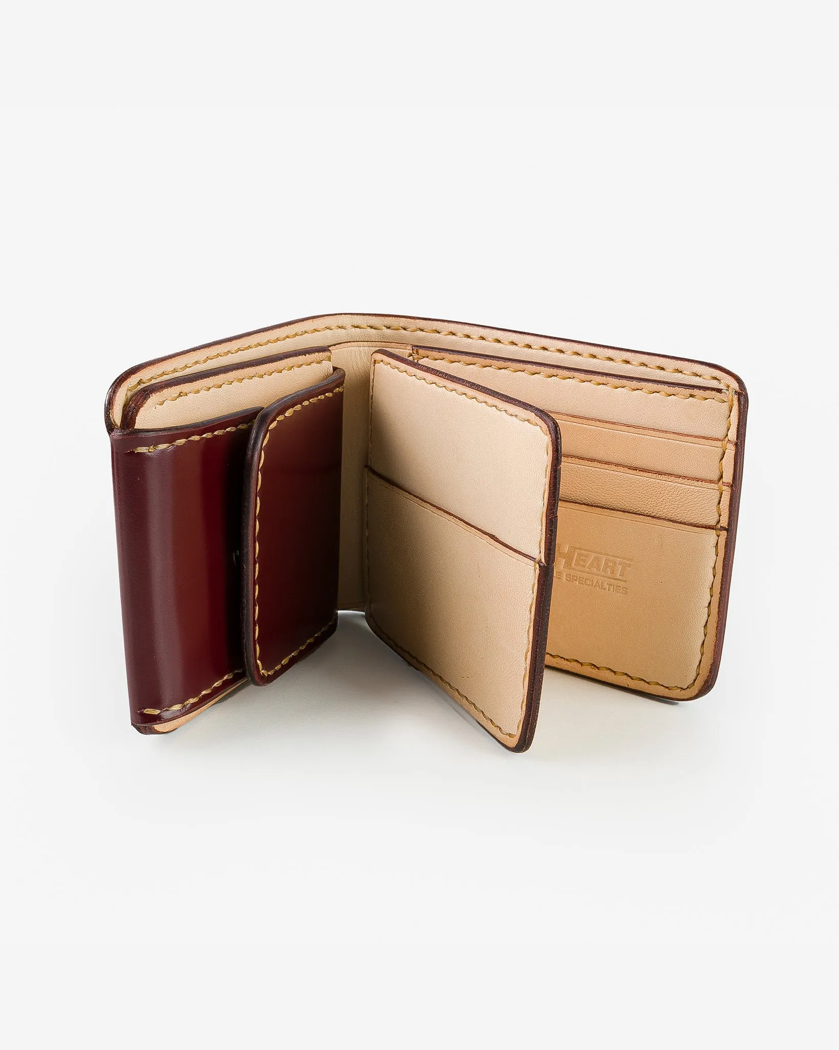 Small Shell Cordovan Wallet - Oxblood sold by Iron Heart product image thumbnail 2