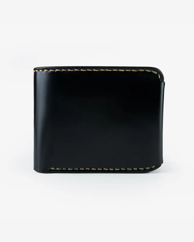 Small Shell Cordovan Wallet - Black sold by Iron Heart
