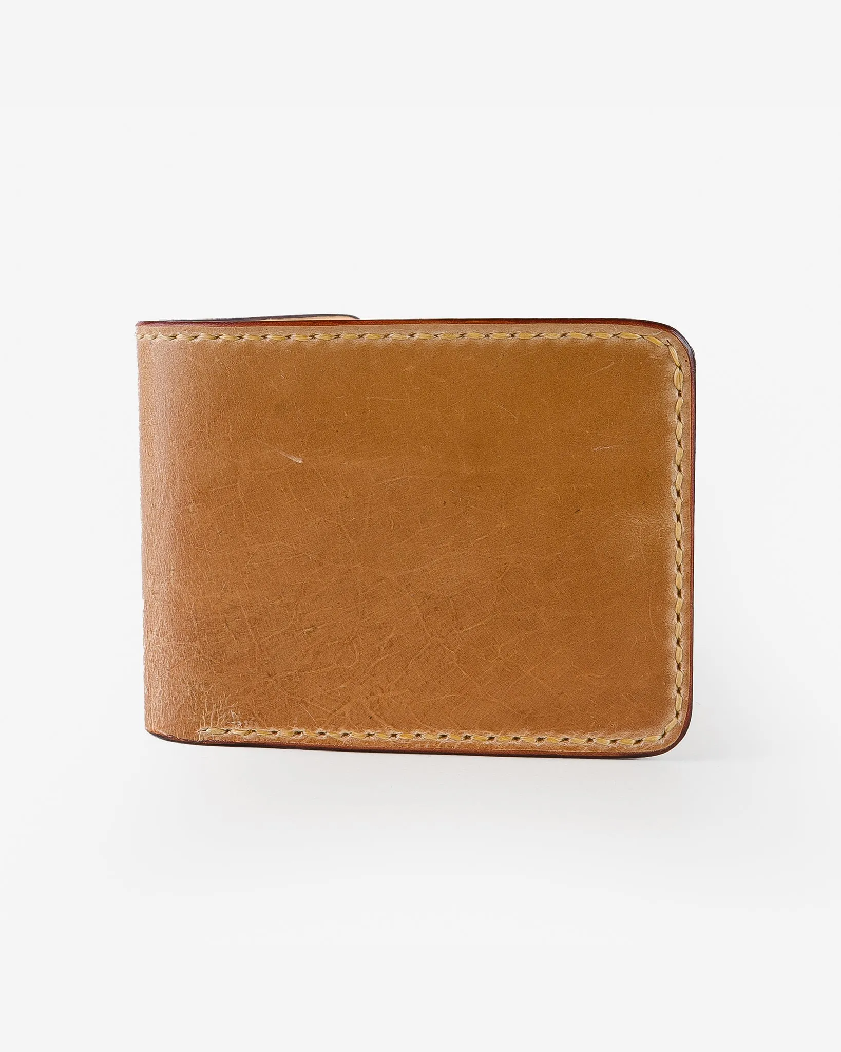 Slimline Small Shell Cordovan Wallet - Natural sold by Iron Heart