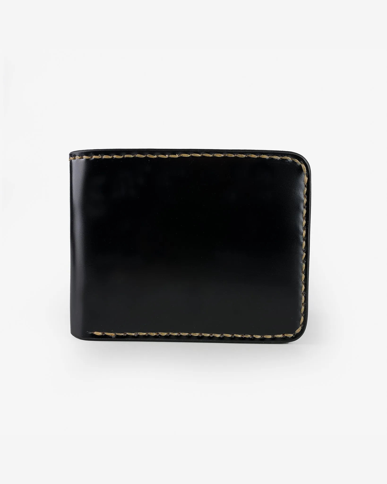 Slimline Small Shell Cordovan Wallet - Black sold by Iron Heart