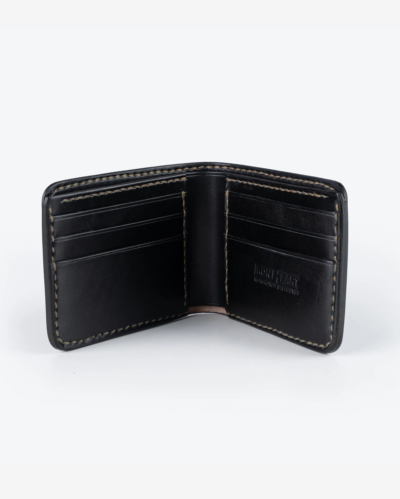 Slimline Small Shell Cordovan Wallet - Black sold by Iron Heart product image thumbnail 3